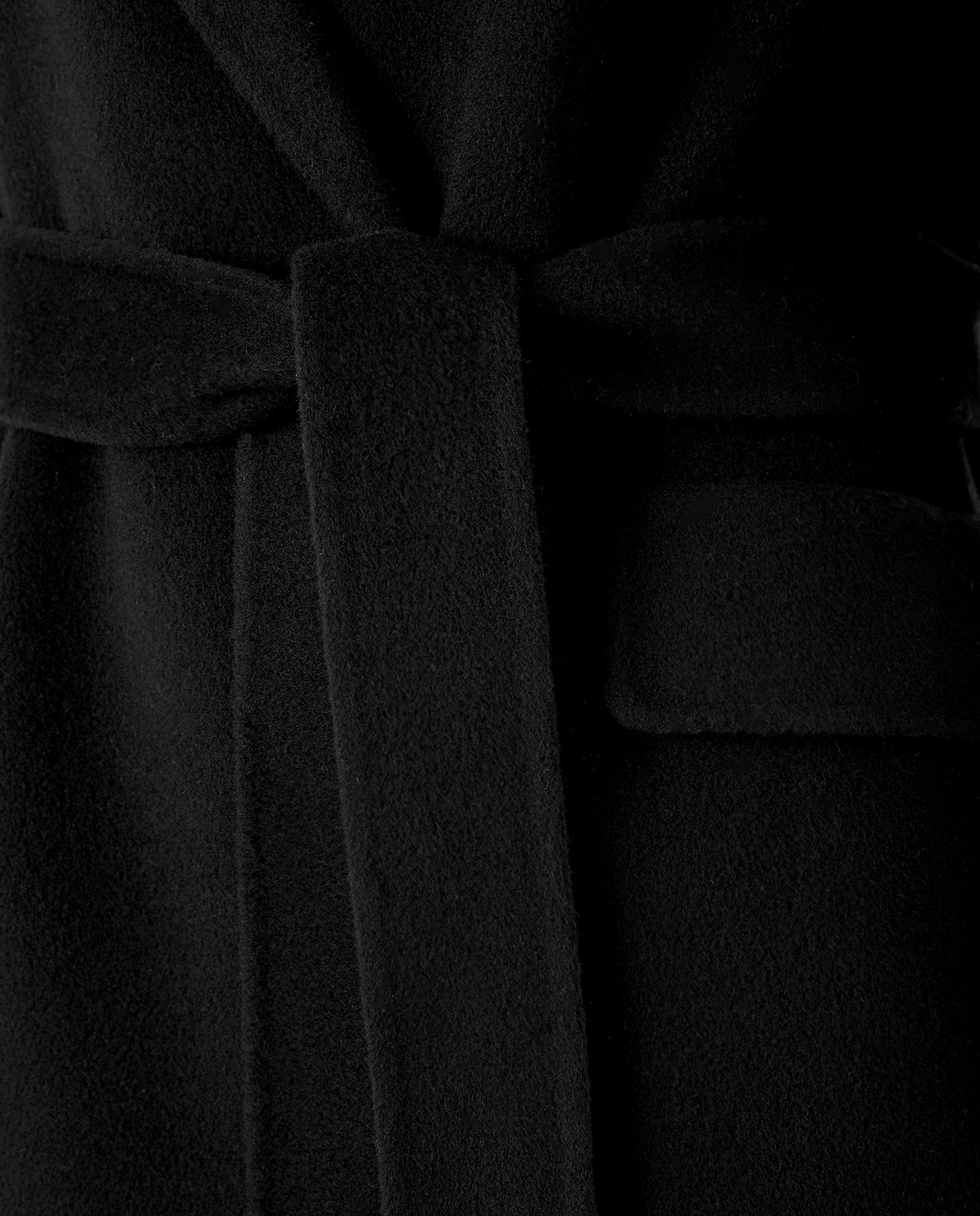 Sobretudo de Pano Liso Preto-6