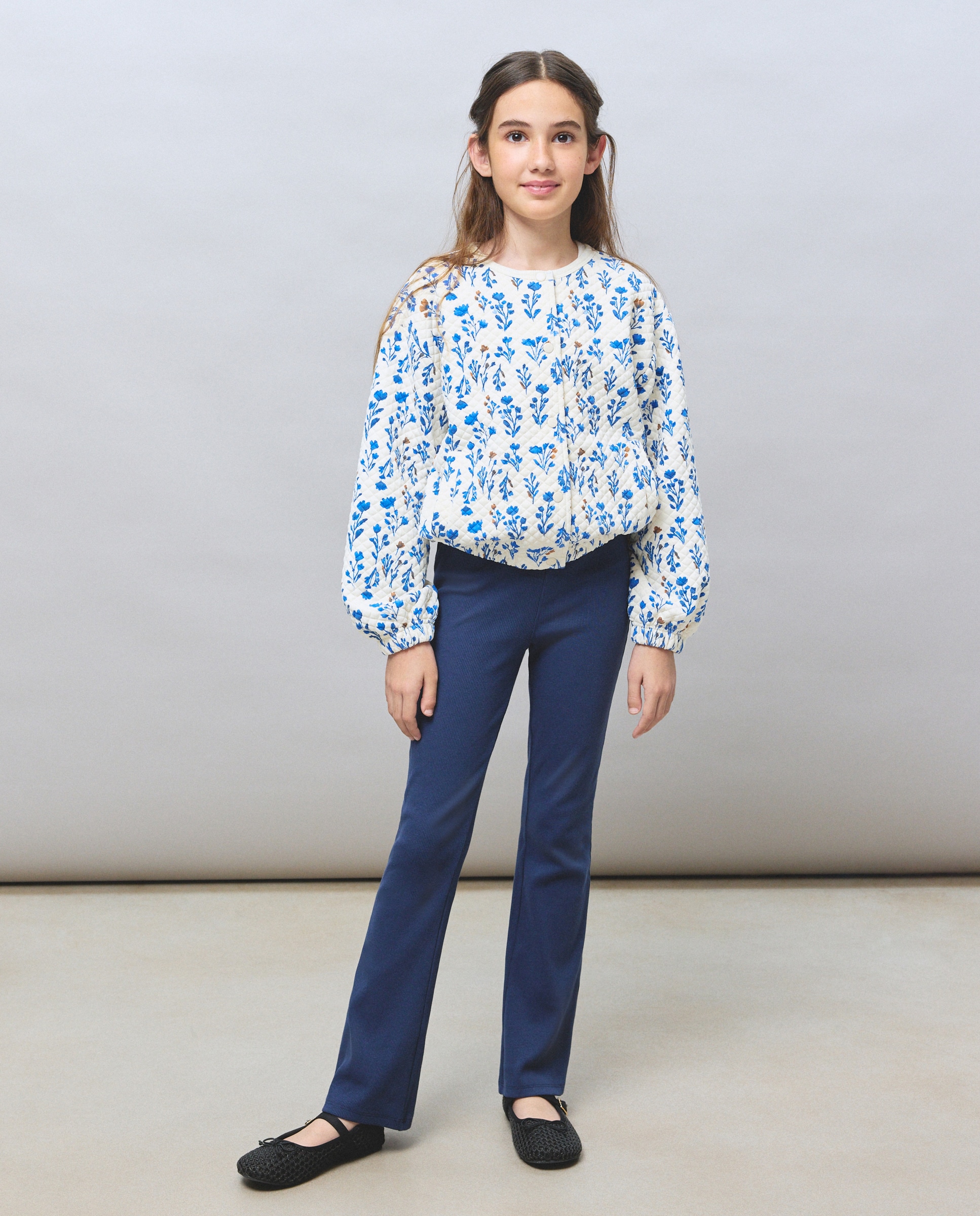 Leggings Flare Rib Kids El Corte Inglés Azul-marinho-1