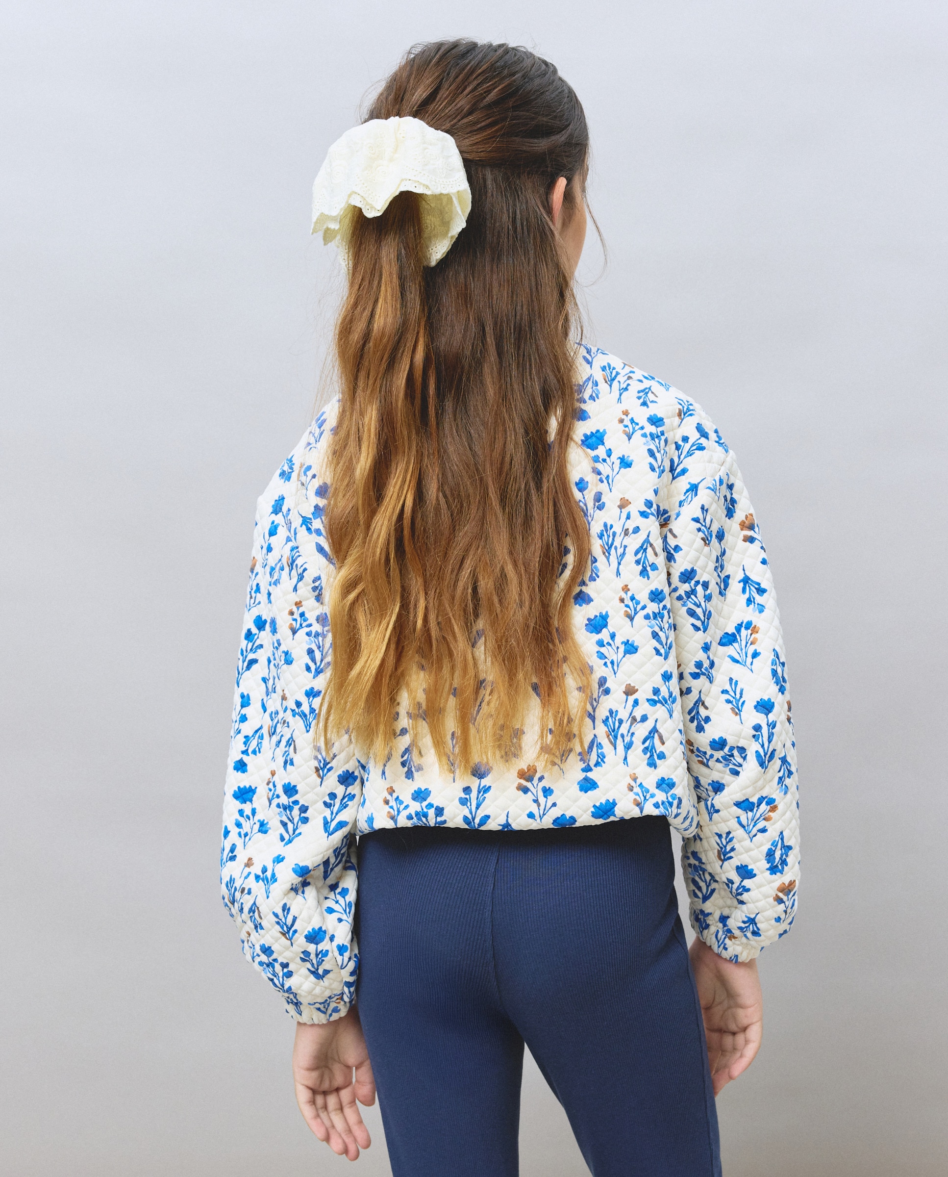 Sweatshirt Tipo Blusão Bomber Acolchoado com Estampado Branco-3