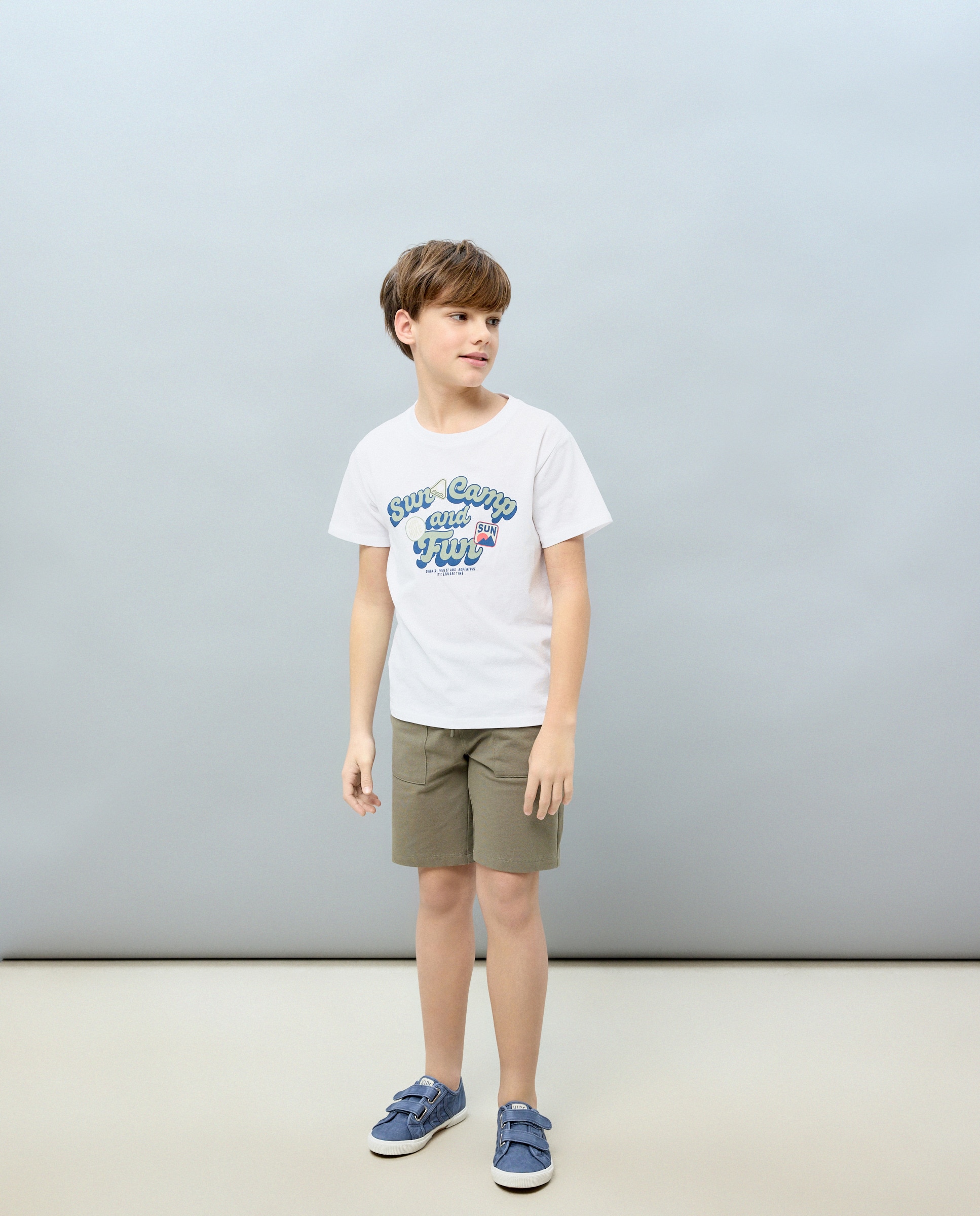 T-shirt de Manga Curta com Desenho à Frente Kids El Corte Inglés Branco-2