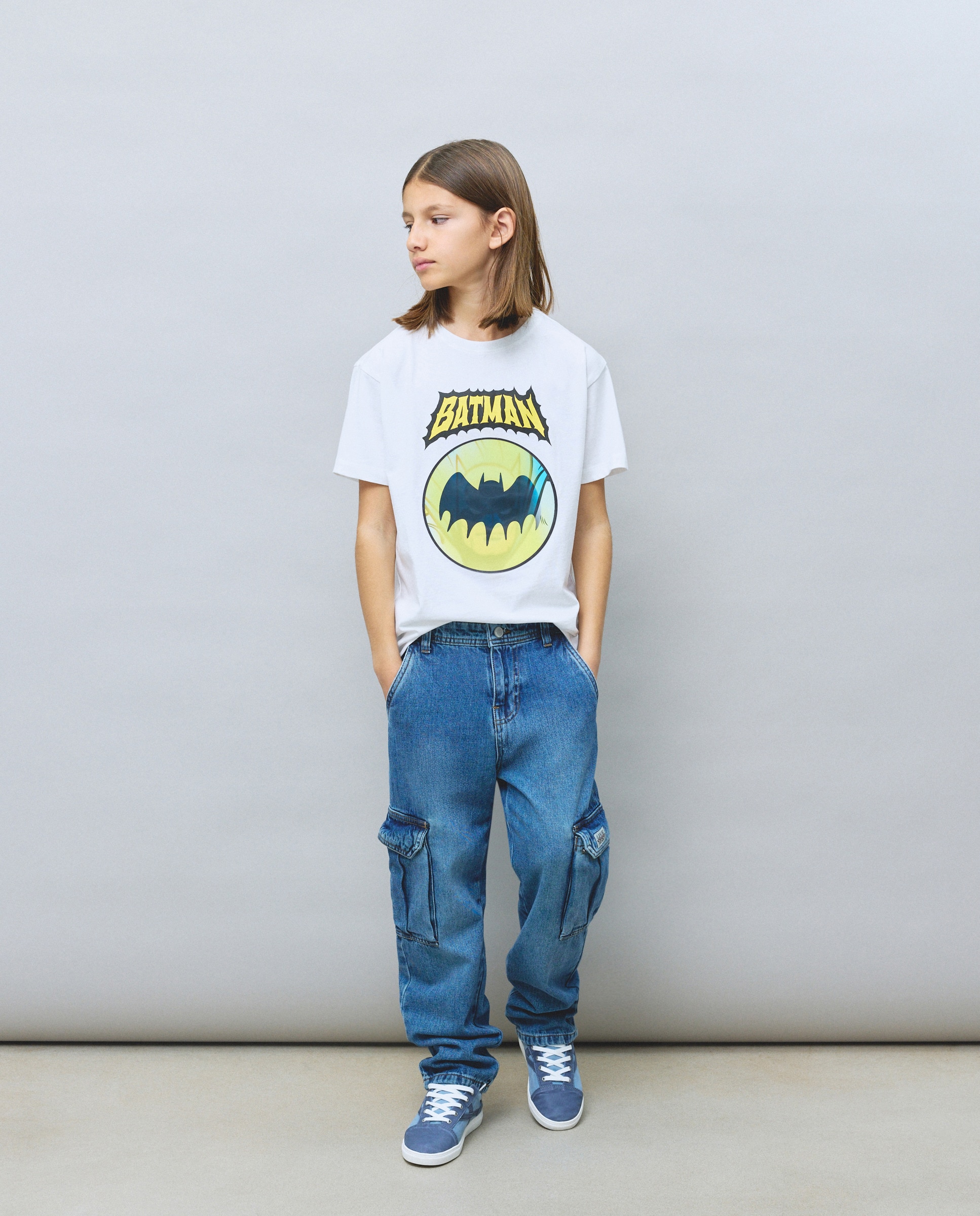 Imagem 0 de T-shirt de Manga Curta com Estampado Batman Holograma