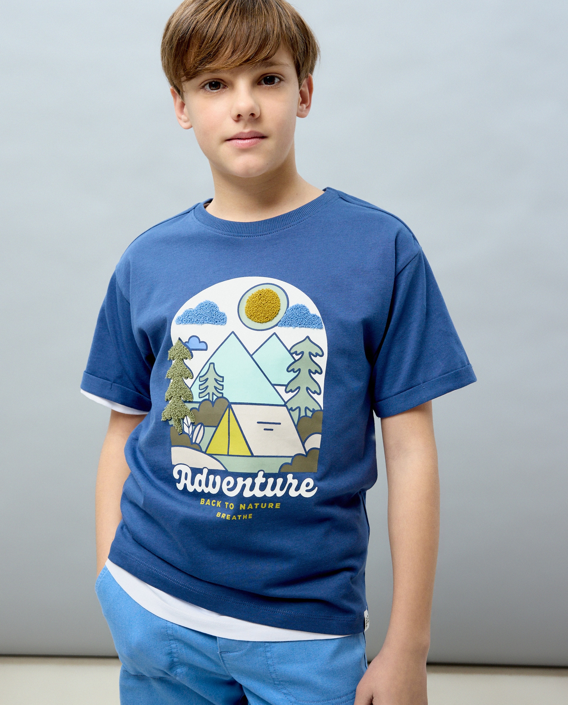 Imagem 0 de T-shirt de Manga Curta em Tecido Turco