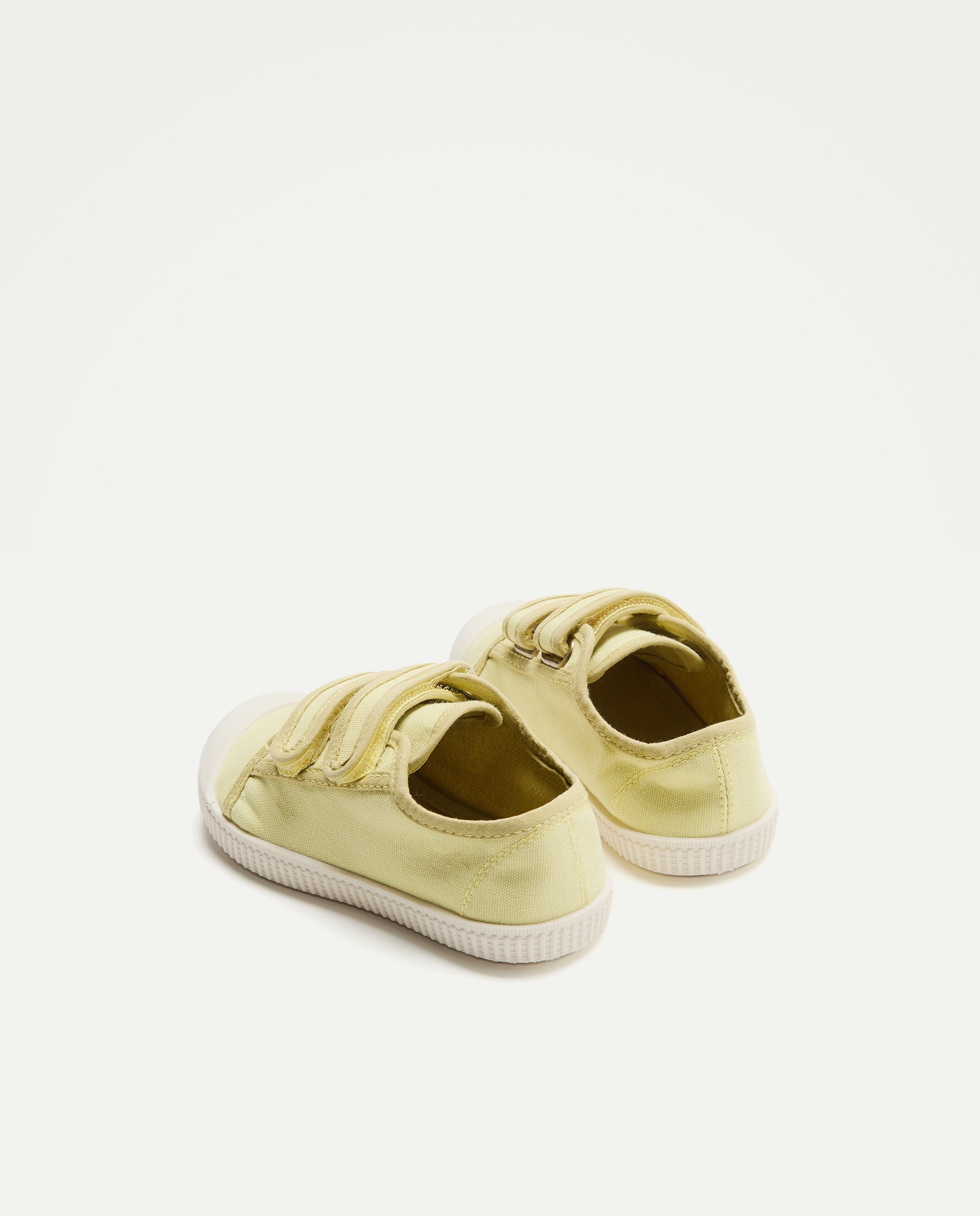 Lona bebés con contrastes, velcro y suela flexible Pistacho-3