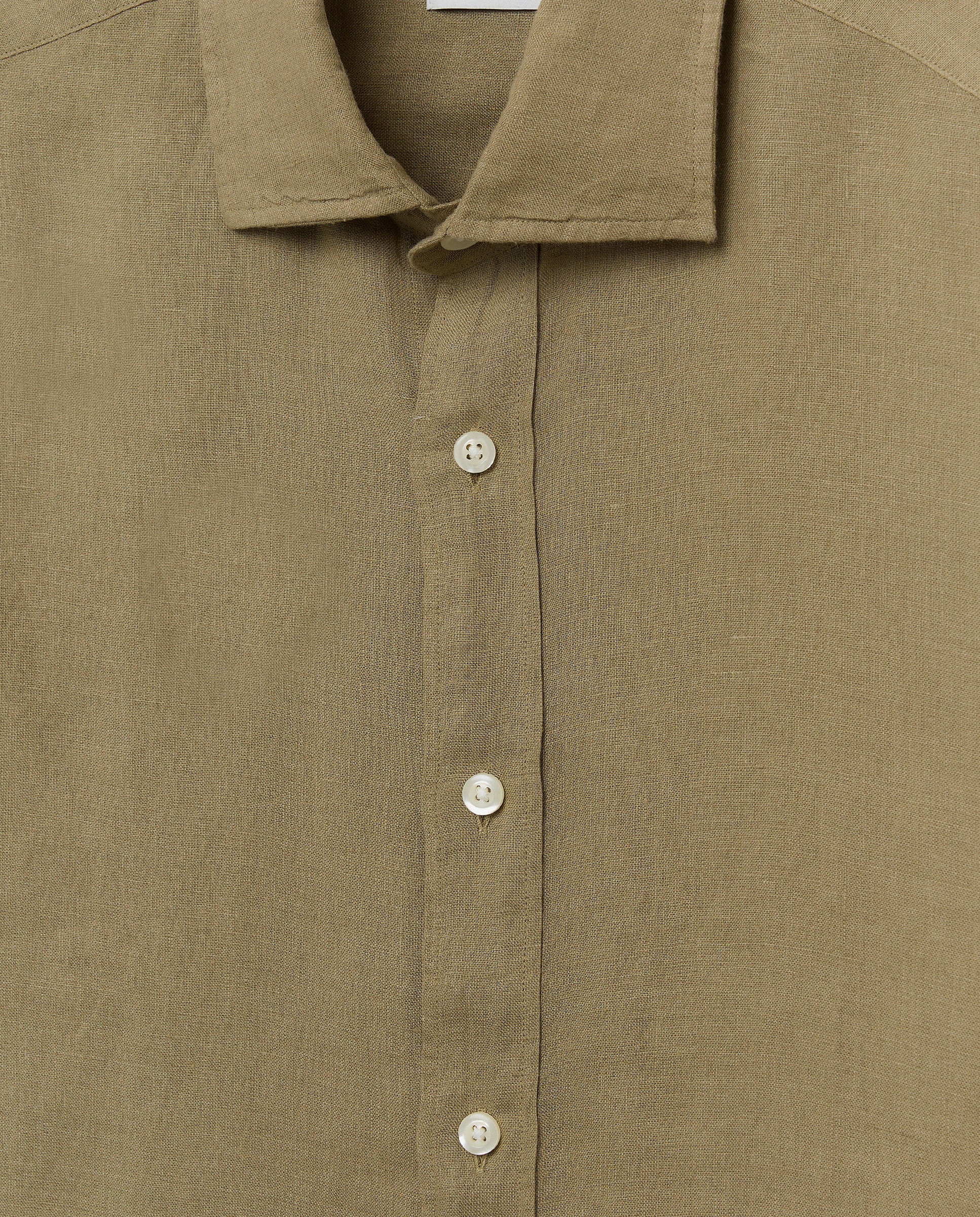 Camisa de Linho Lisa Amarelo-5