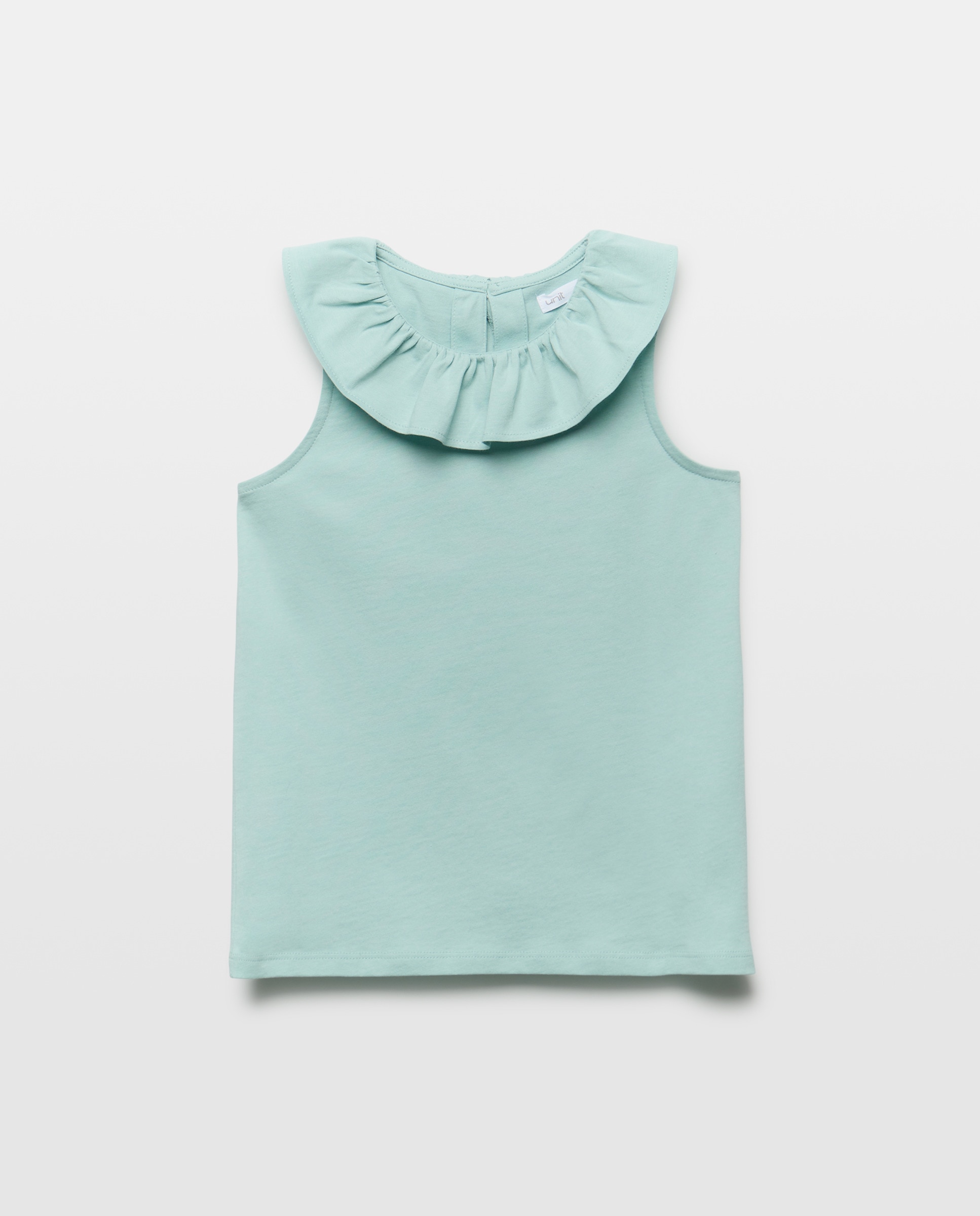 Imagen 0 de Camiseta niña con cuello de crochét