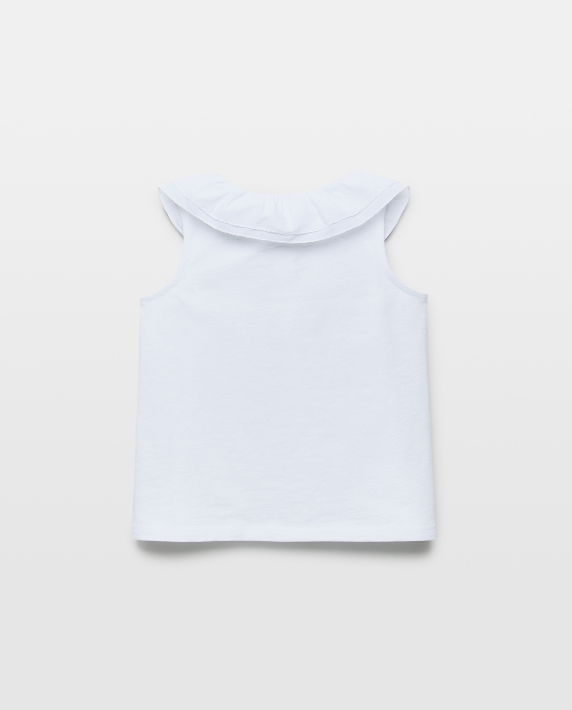 Camiseta niña con cuello doble Blanco-2