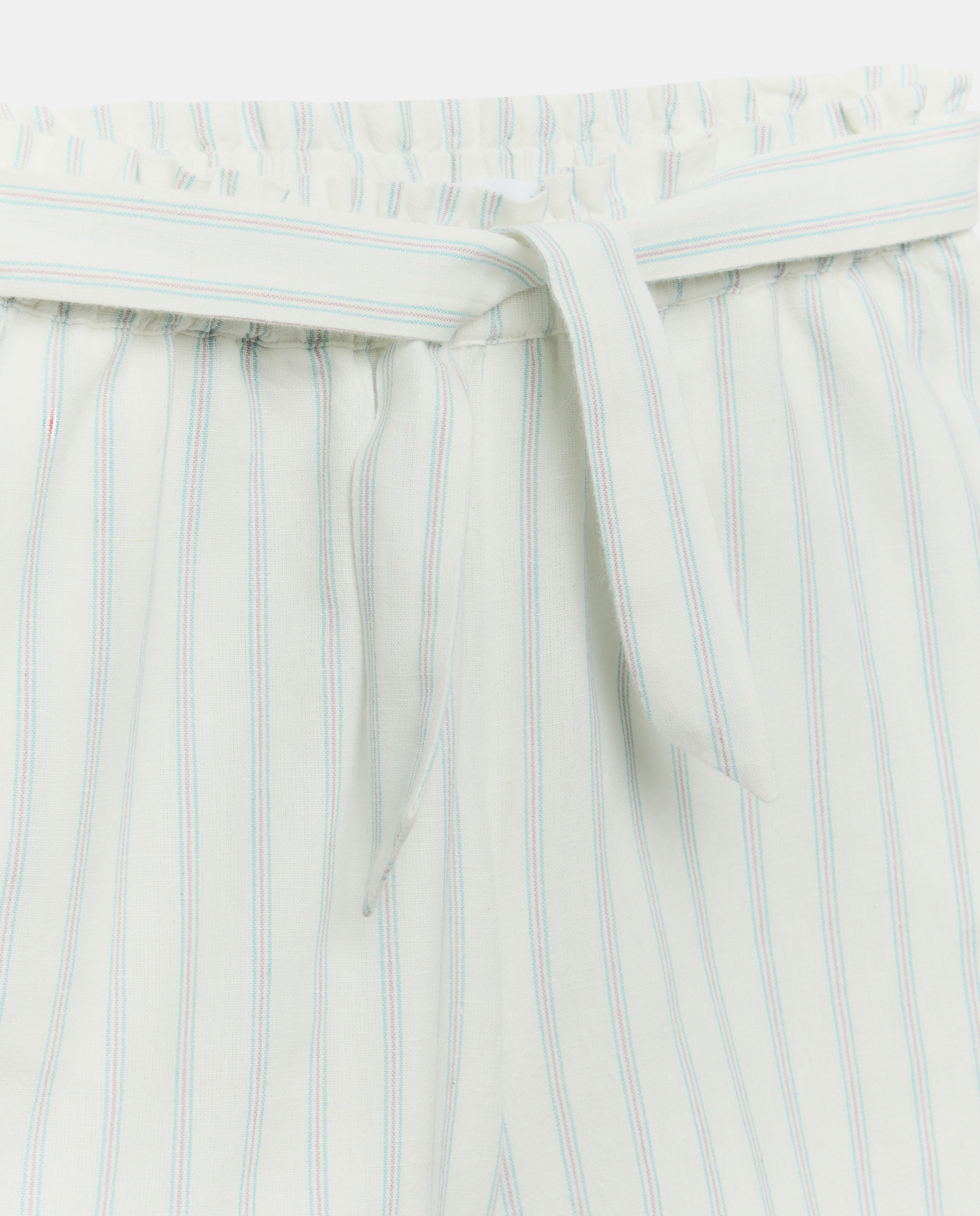 Short niña de lino con rayas Jabón-3