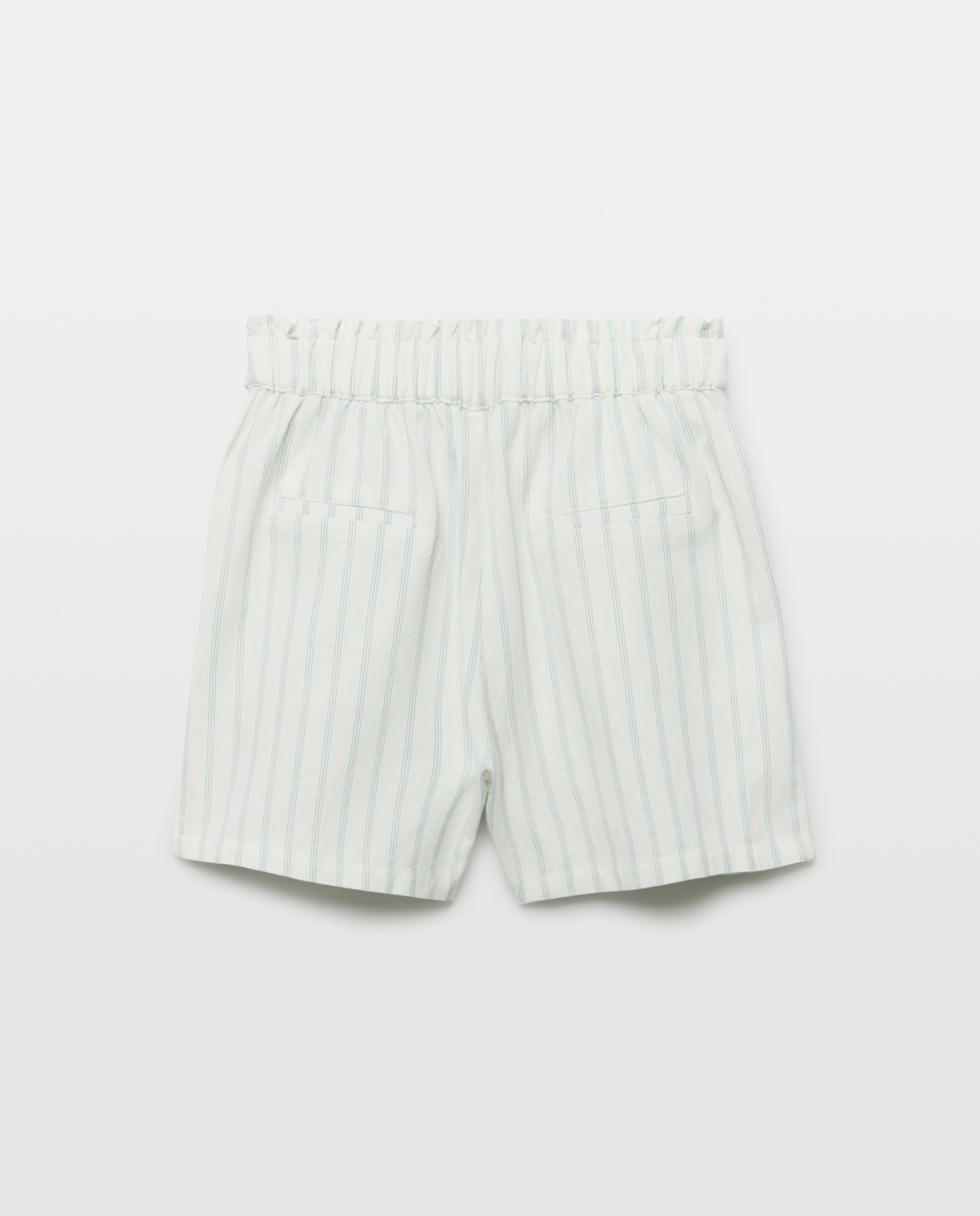 Short niña de lino con rayas Jabón-2