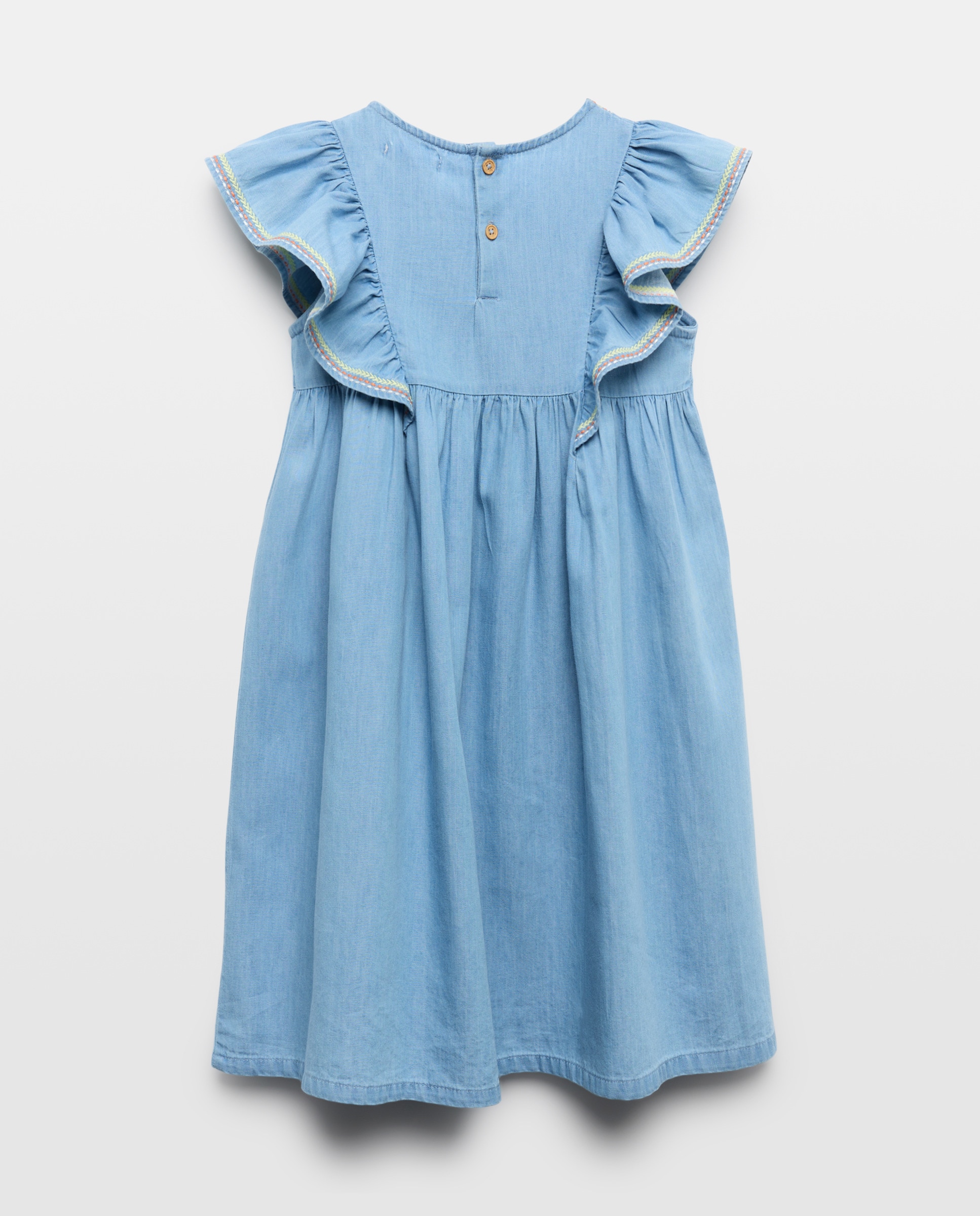 Vestido niña light denim 490 Petróleo-2