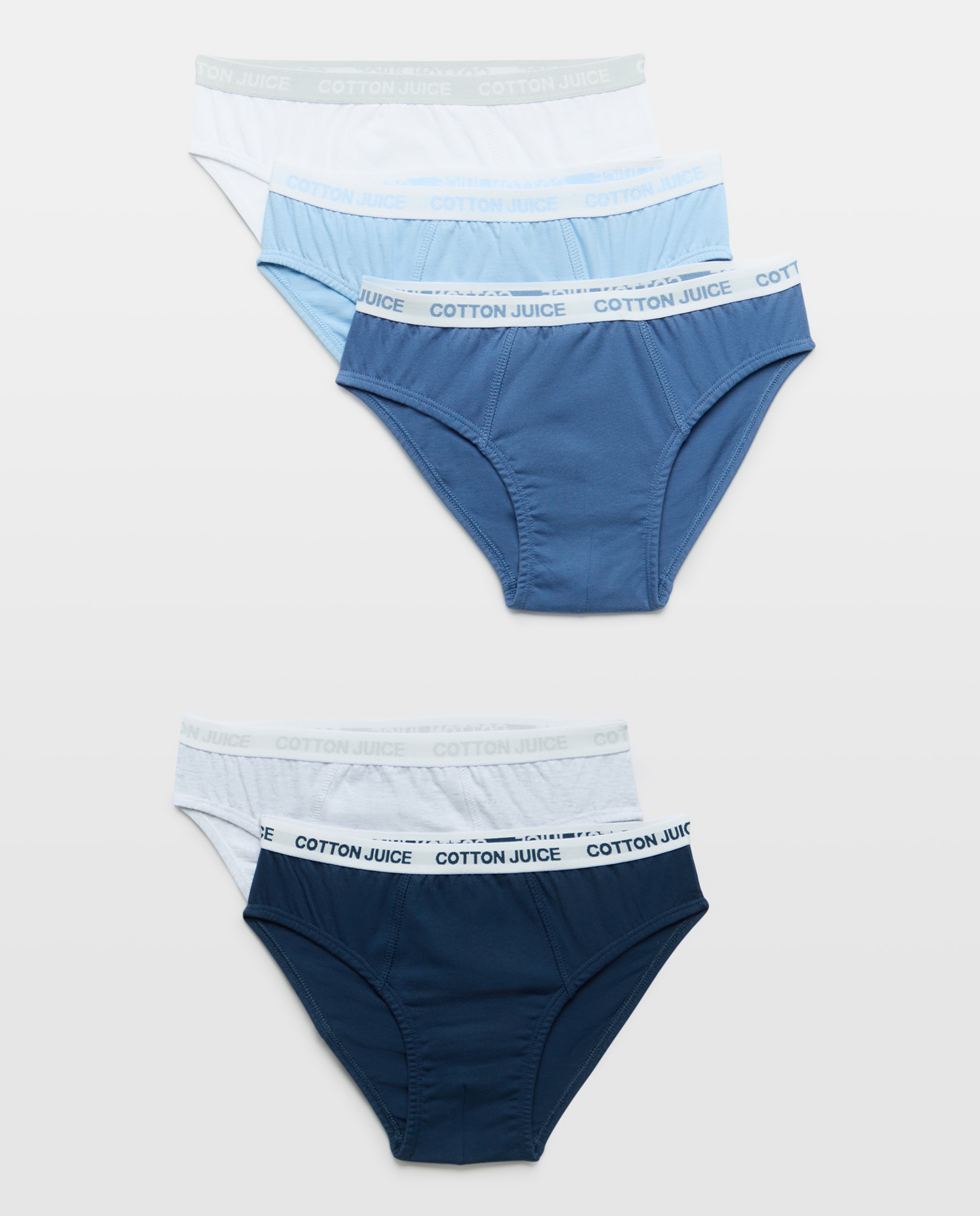 Pack de Cinco Slips Lisos Multicolor-1