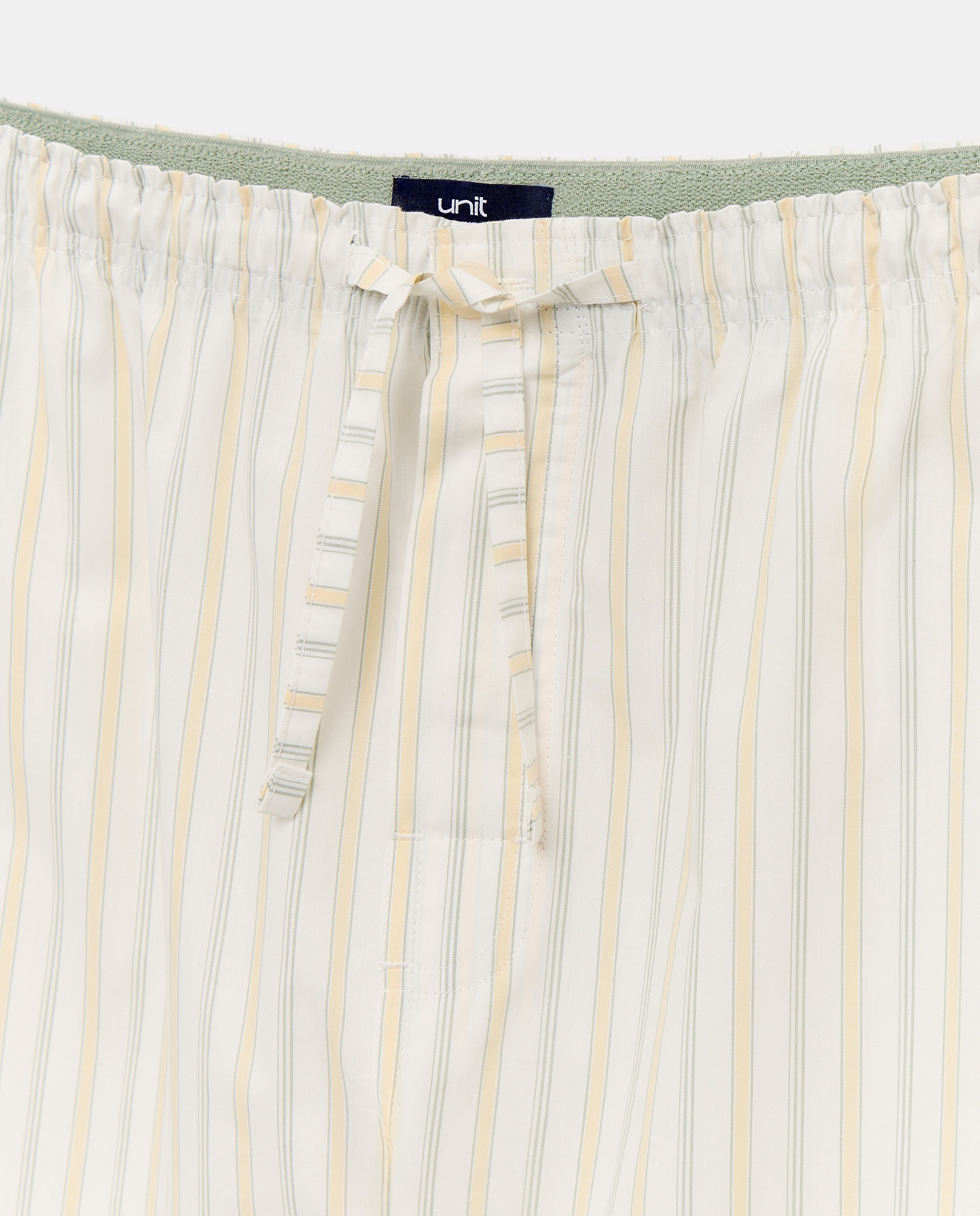 Pijama hombre combinado camiseta y  pantalón largo algodón 310 Amarillo claro-4