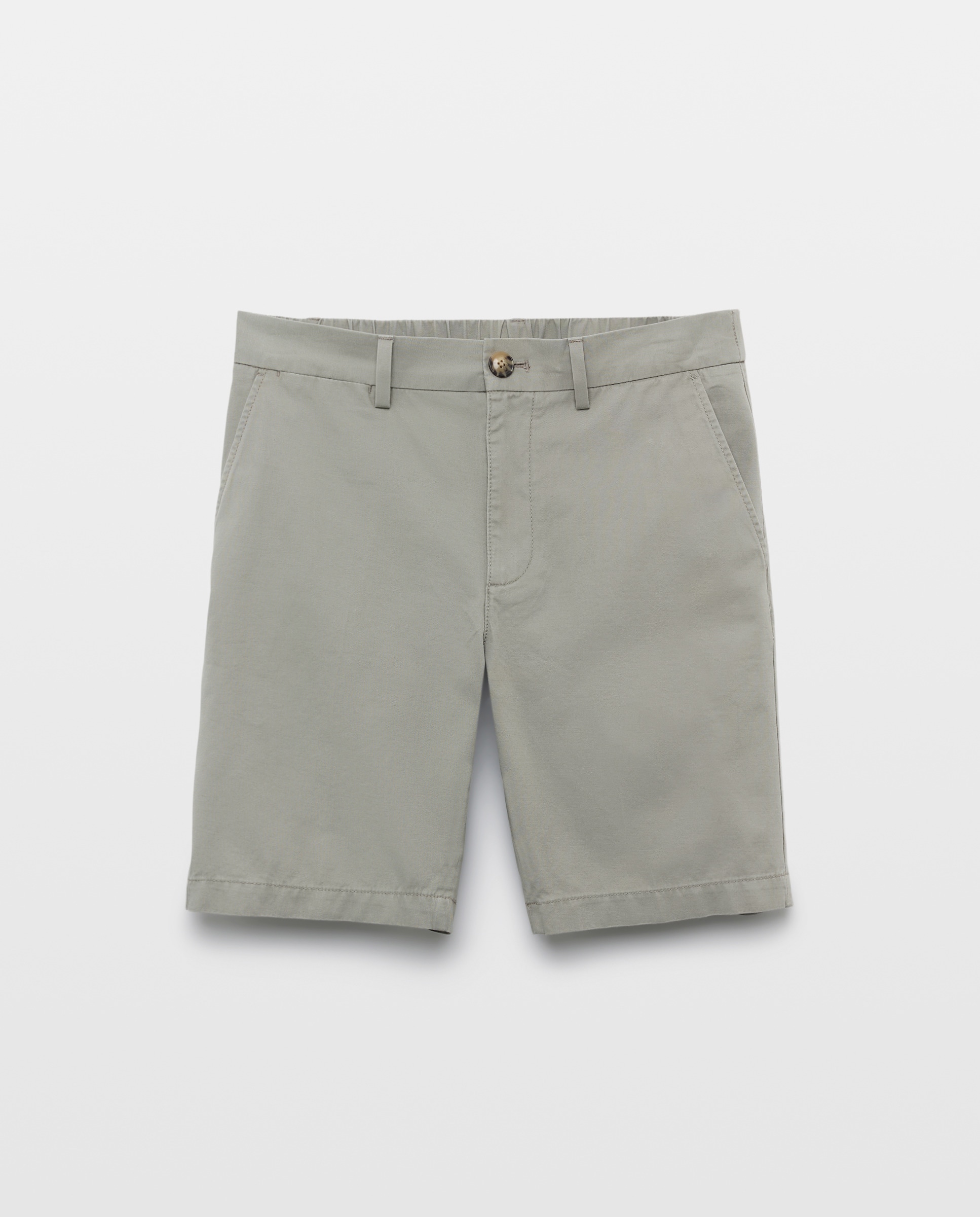Bermuda hombre chino con goma Visón oscuro-4