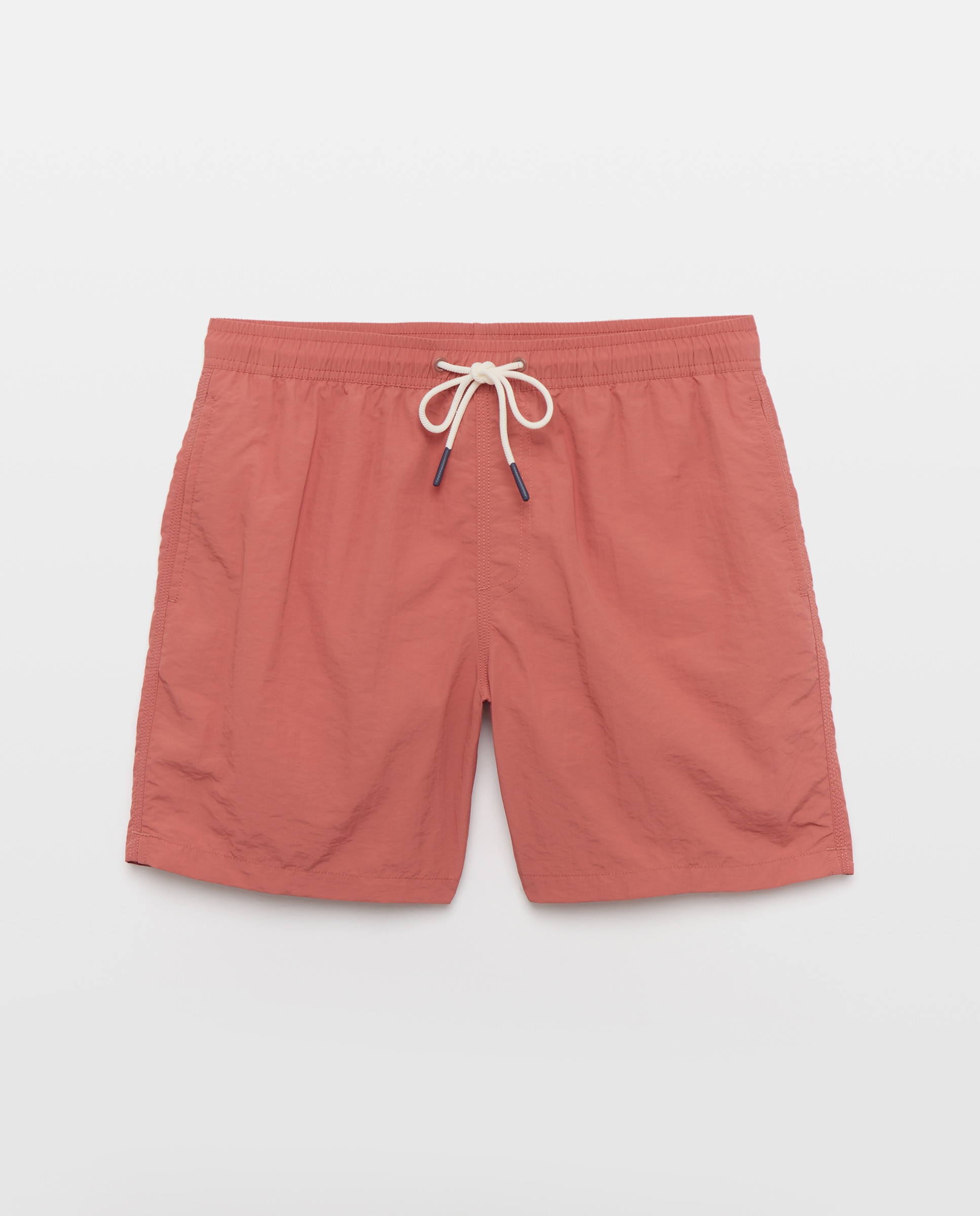 Bañador liso efecto lavado hombre 600 Rojo-3