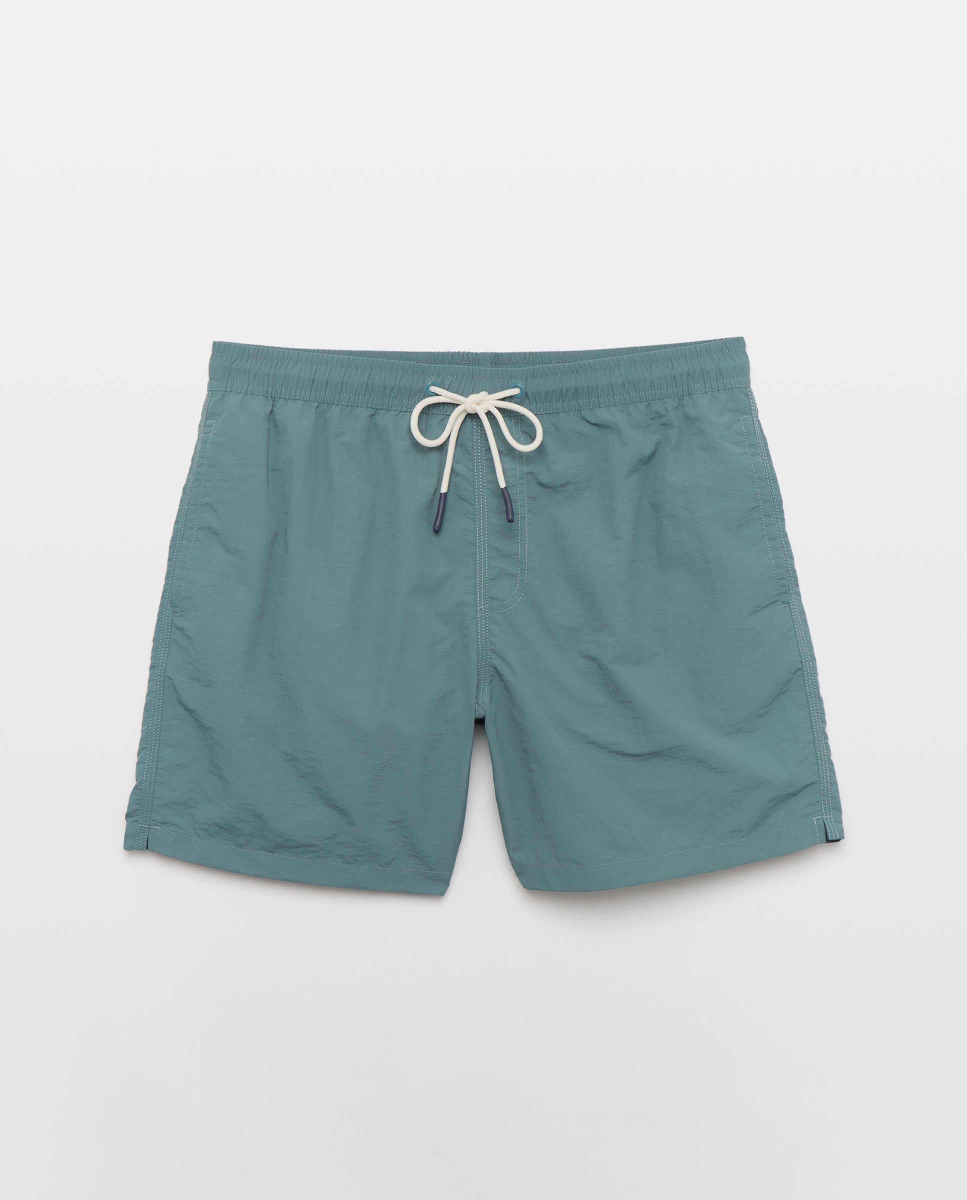 Bañador liso efecto lavado hombre 530 Verde oscuro-3
