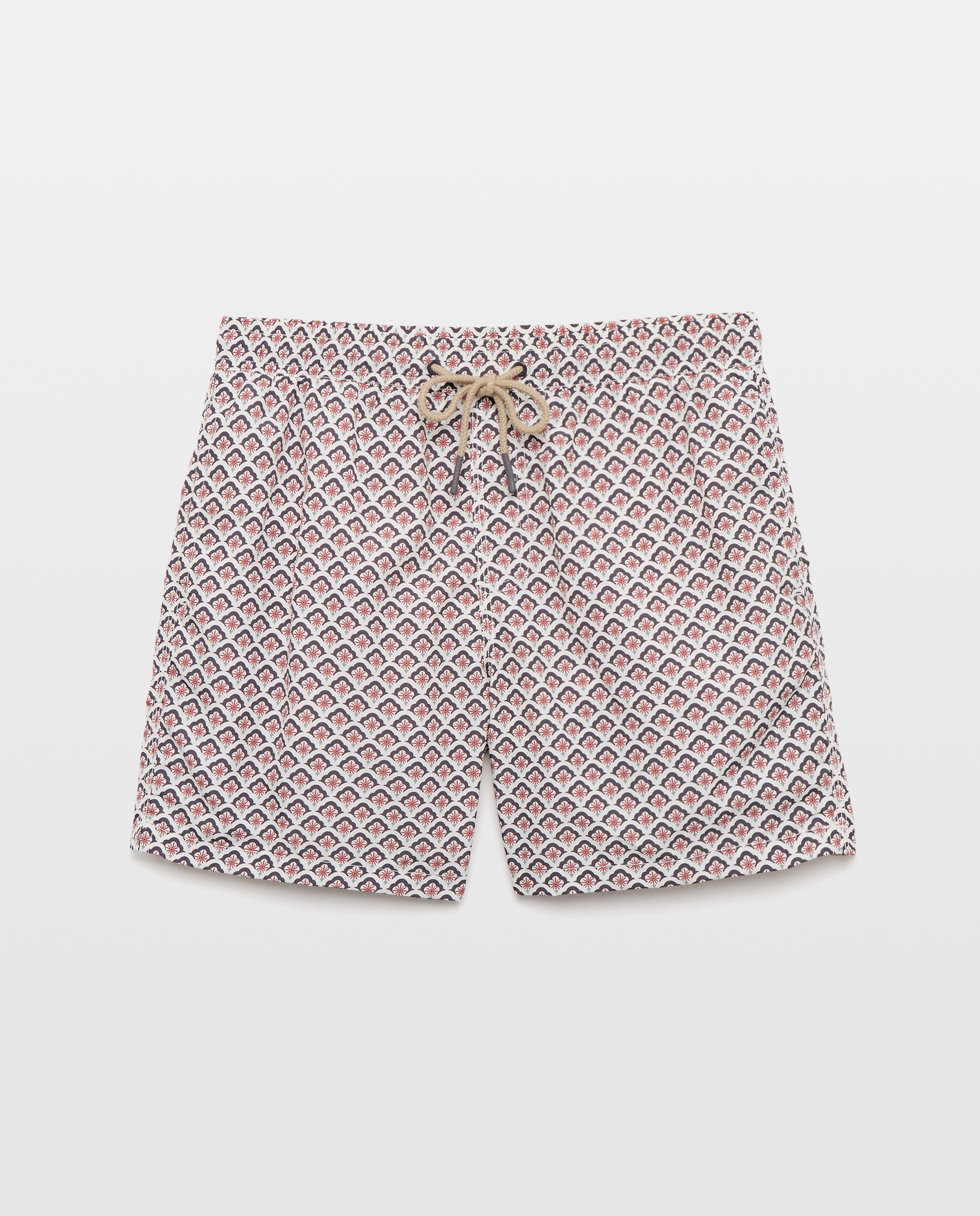 Bañador estampado flor sello hombre Blanco roto-3