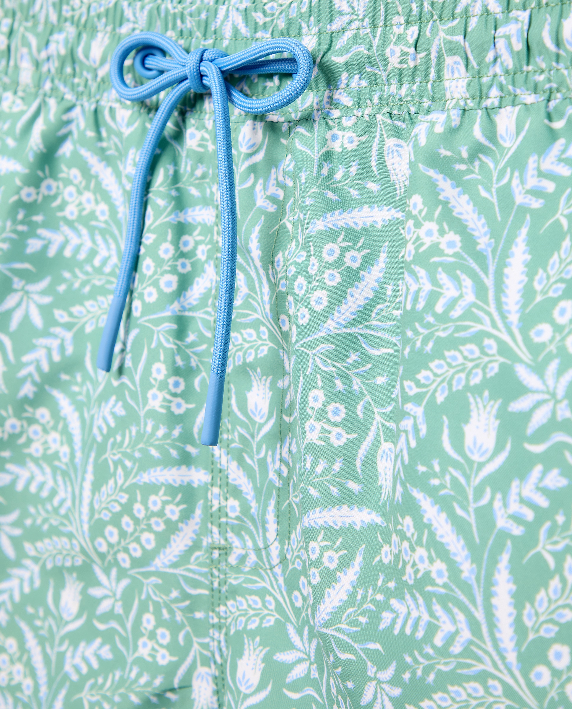 Bañador estampado ramitas hombre 500 VERDE-4