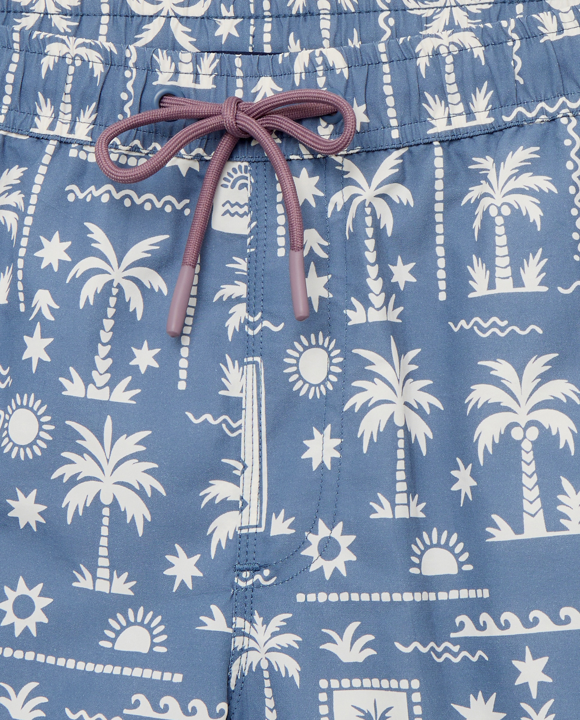 Bañador estampado palmeras hombre 400 Azul-4