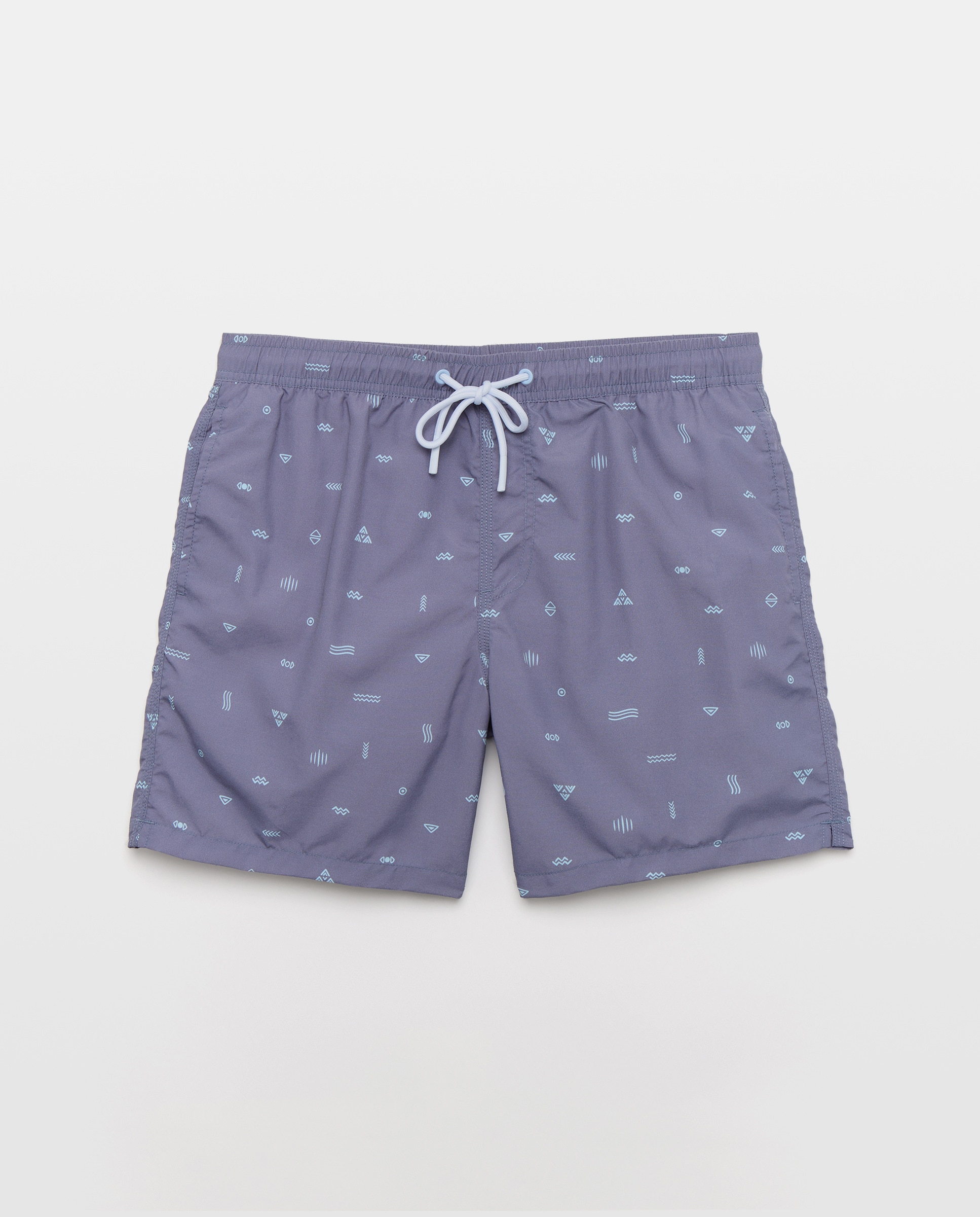 Bañador estampado símbolos hombre 400 Azul-3
