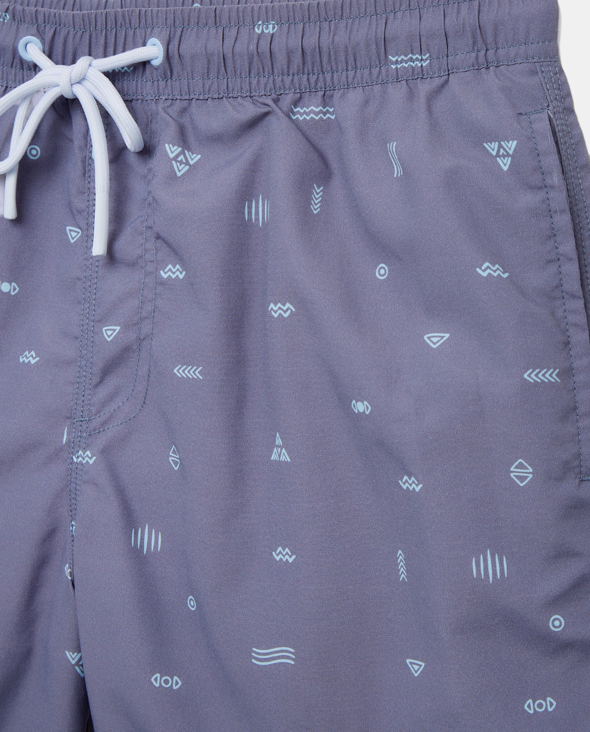 Bañador estampado símbolos hombre 400 Azul-4