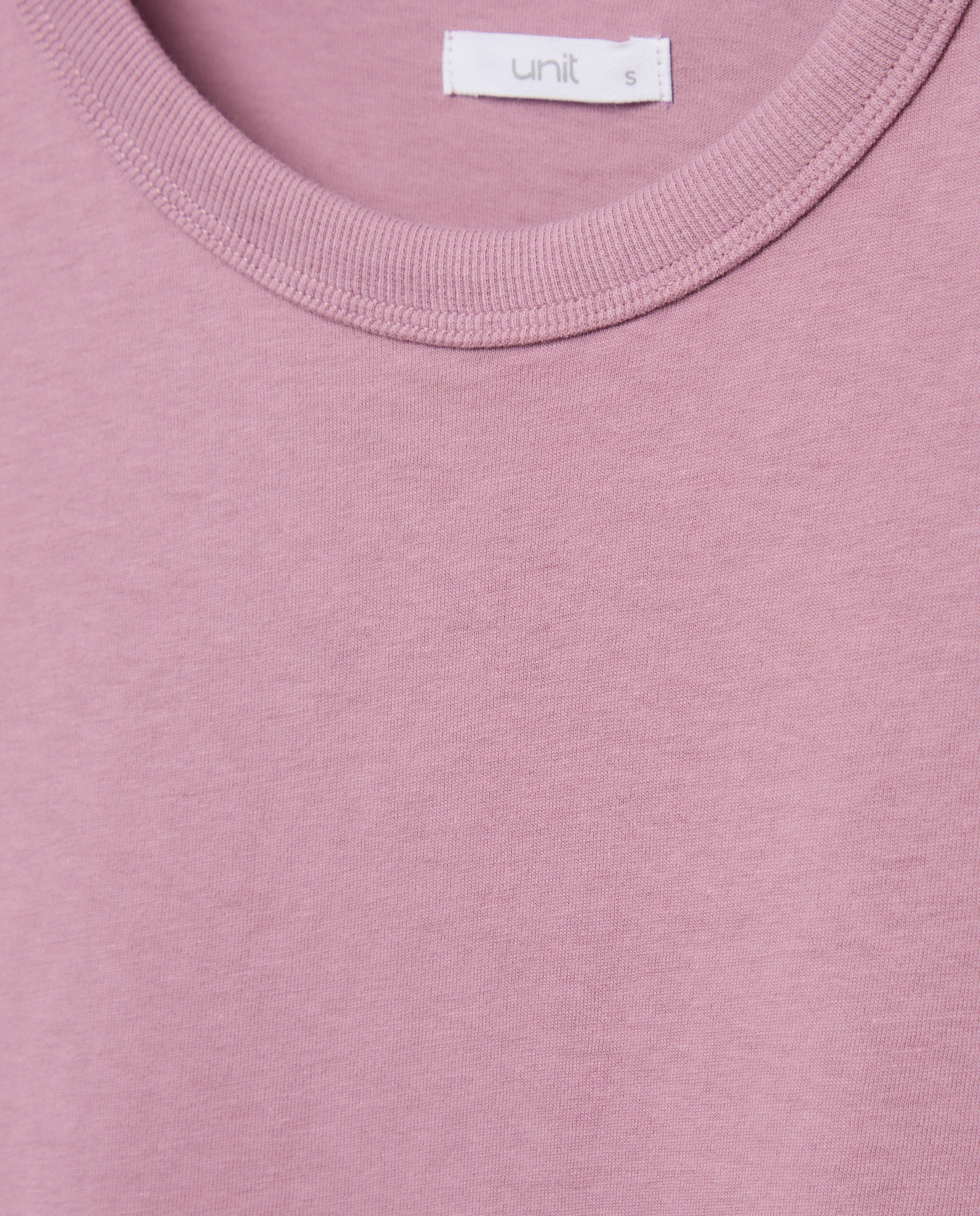 Camiseta básica de mujer cuello caja Morado-5