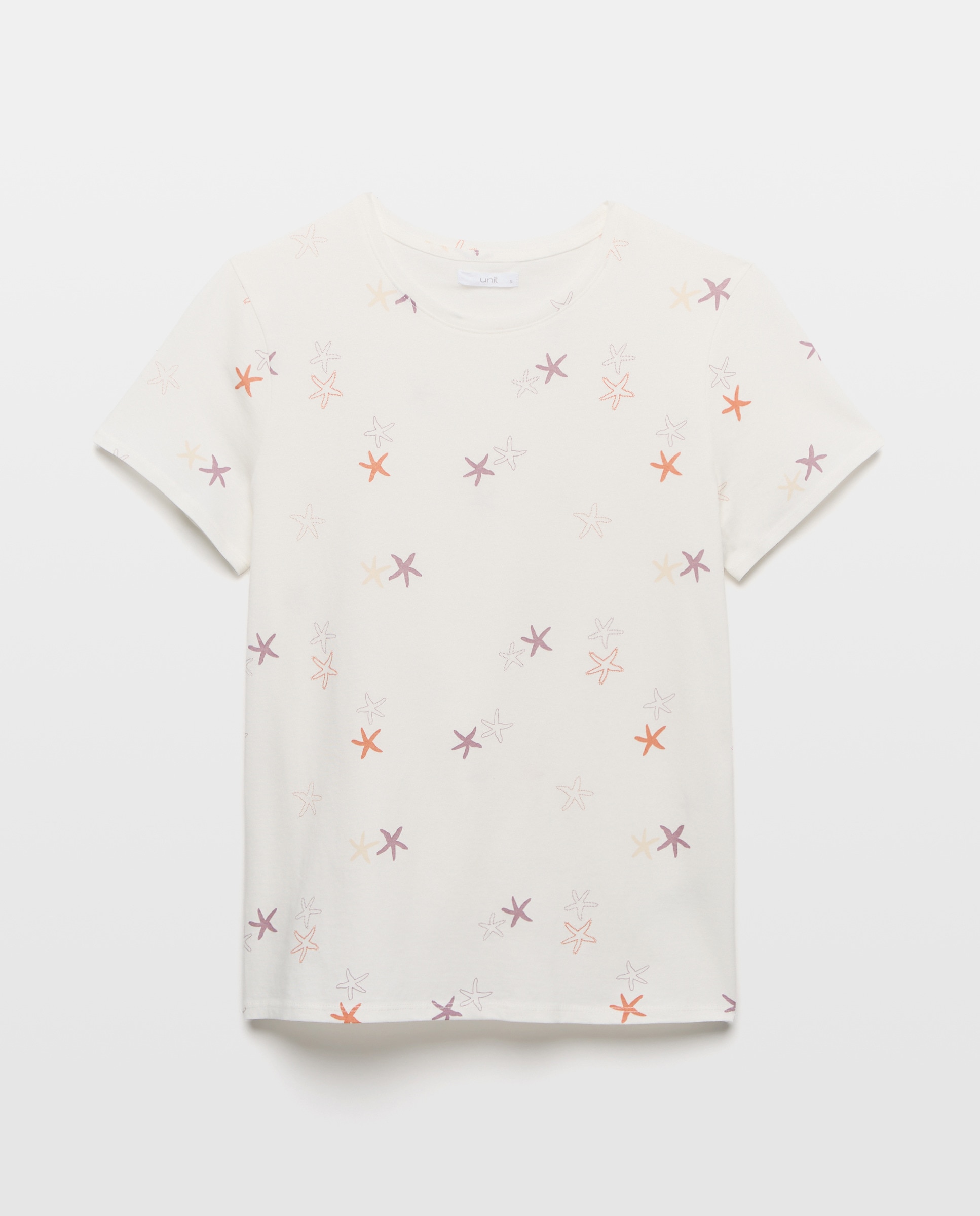 Camiseta estampada de mujer cuello caja Multicolor-5