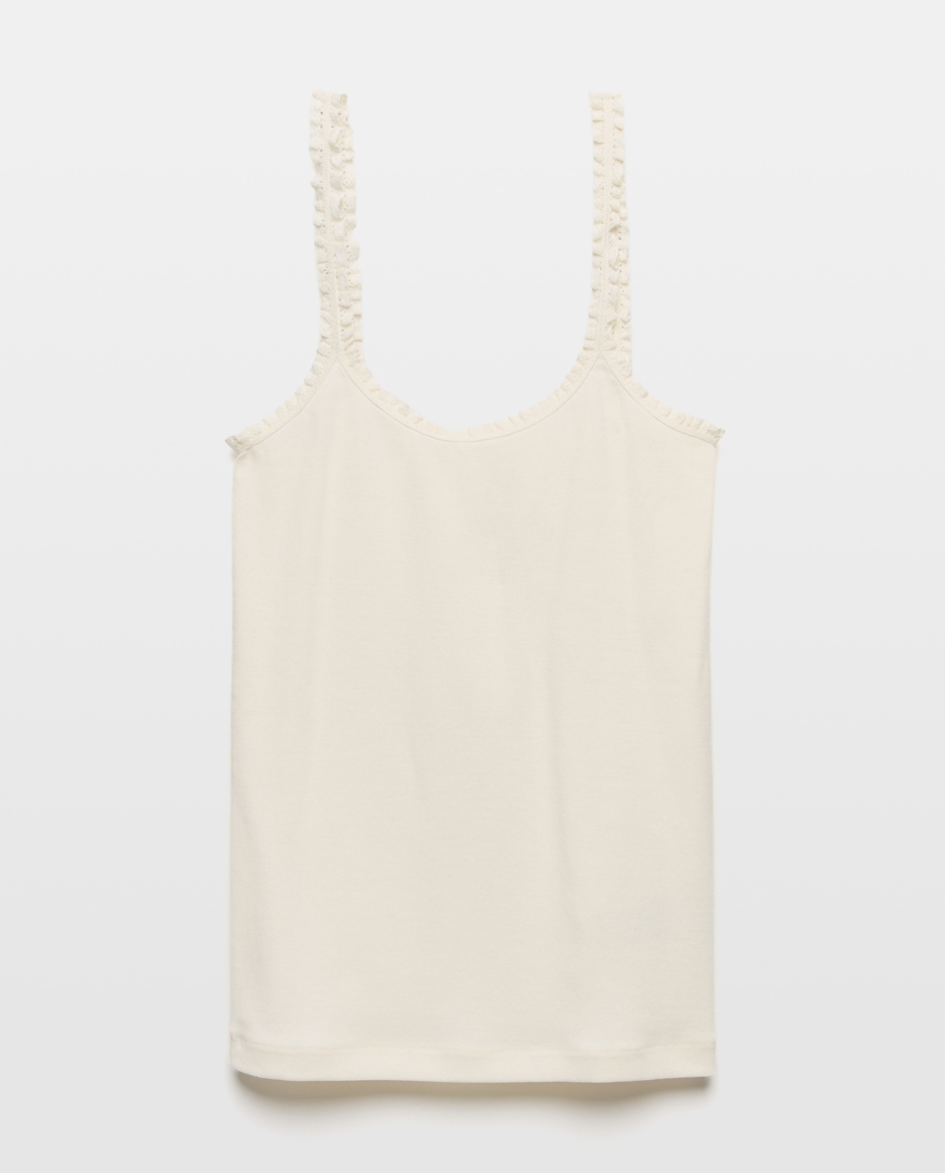 Imagen 0 de Camiseta mujer algodón tirante crochet