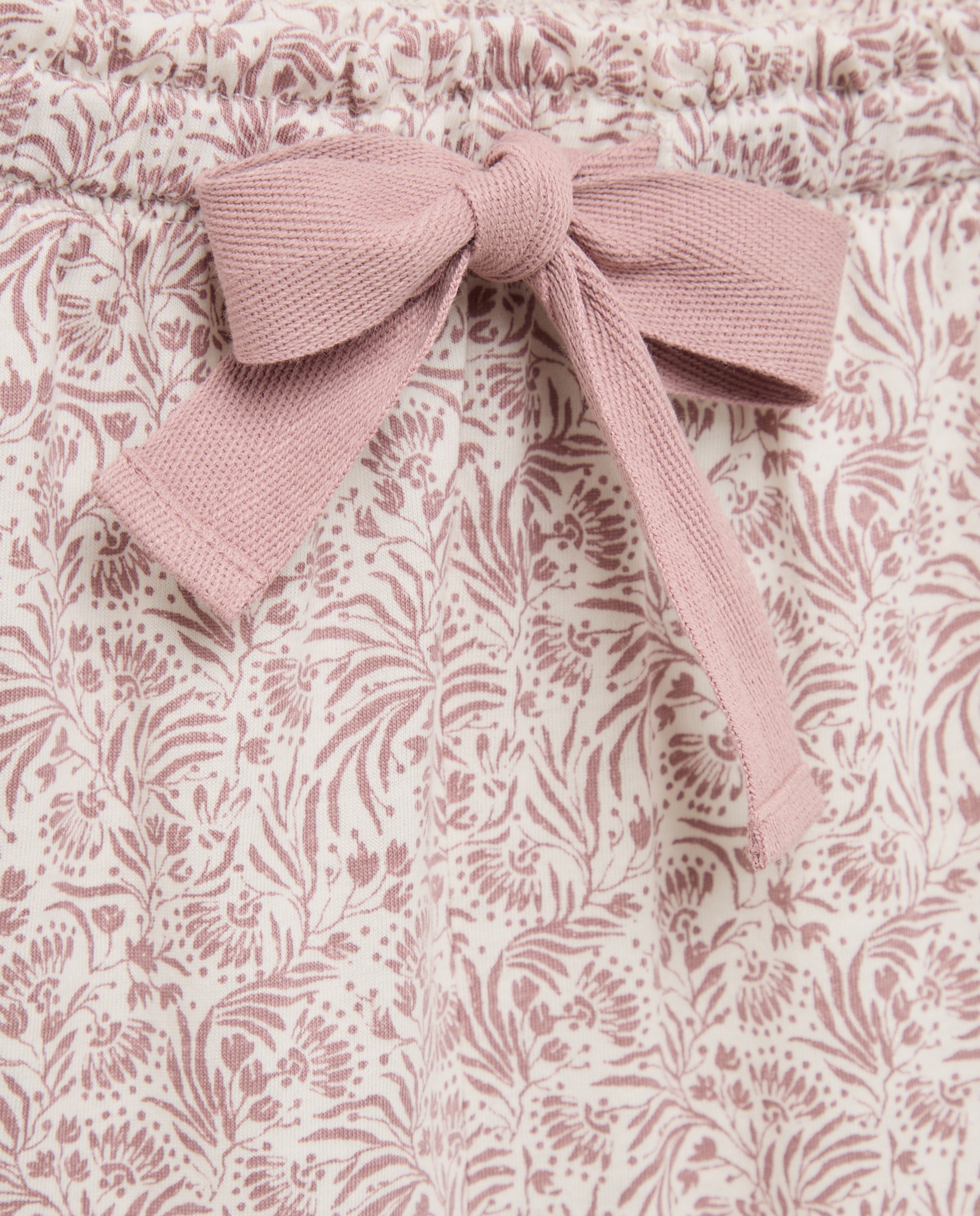 Pijama mujer corto algodón estampado 220 Rosa palo-4