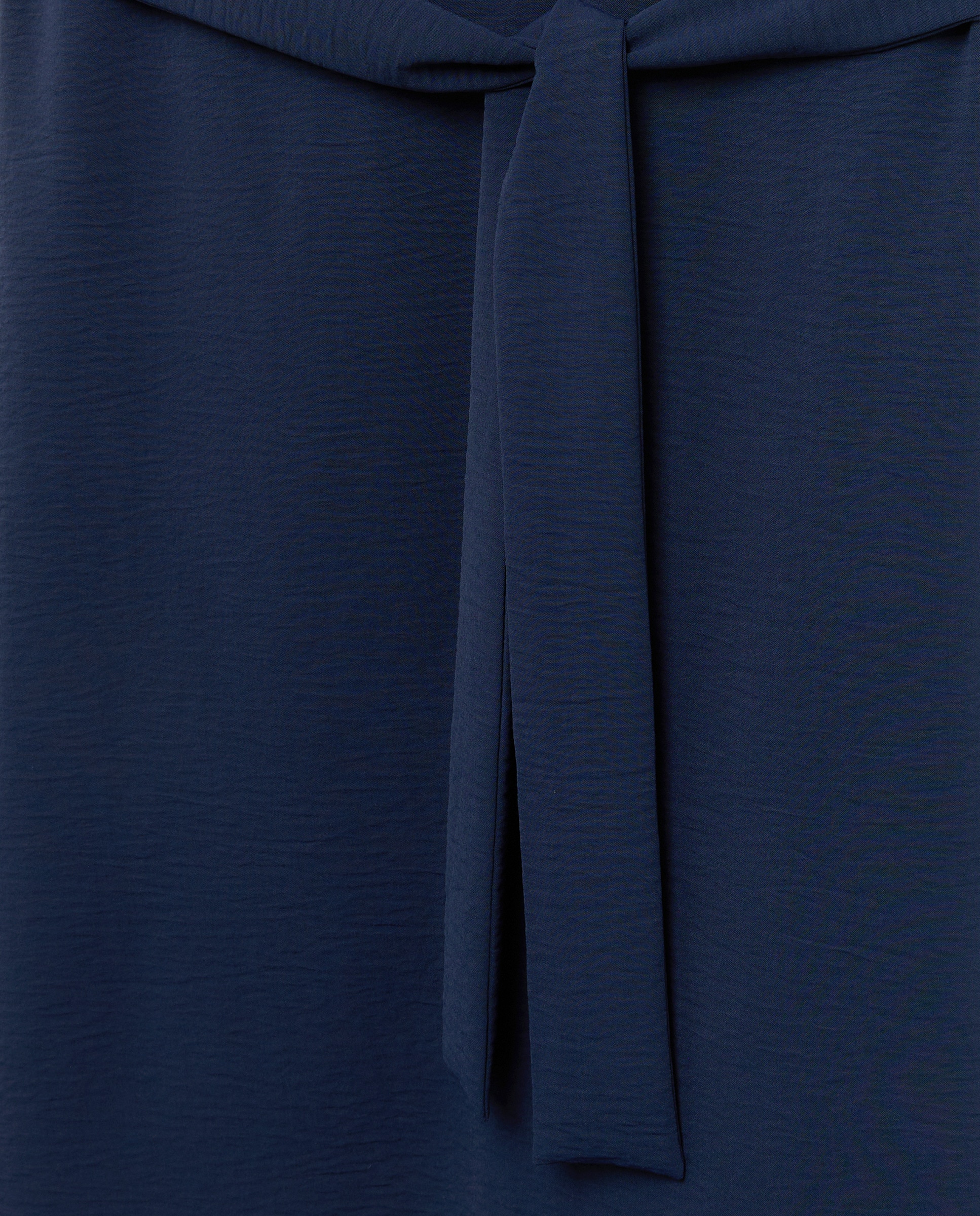Vestido Midi Camiseiro com Manga Curta Azul-marinho-6