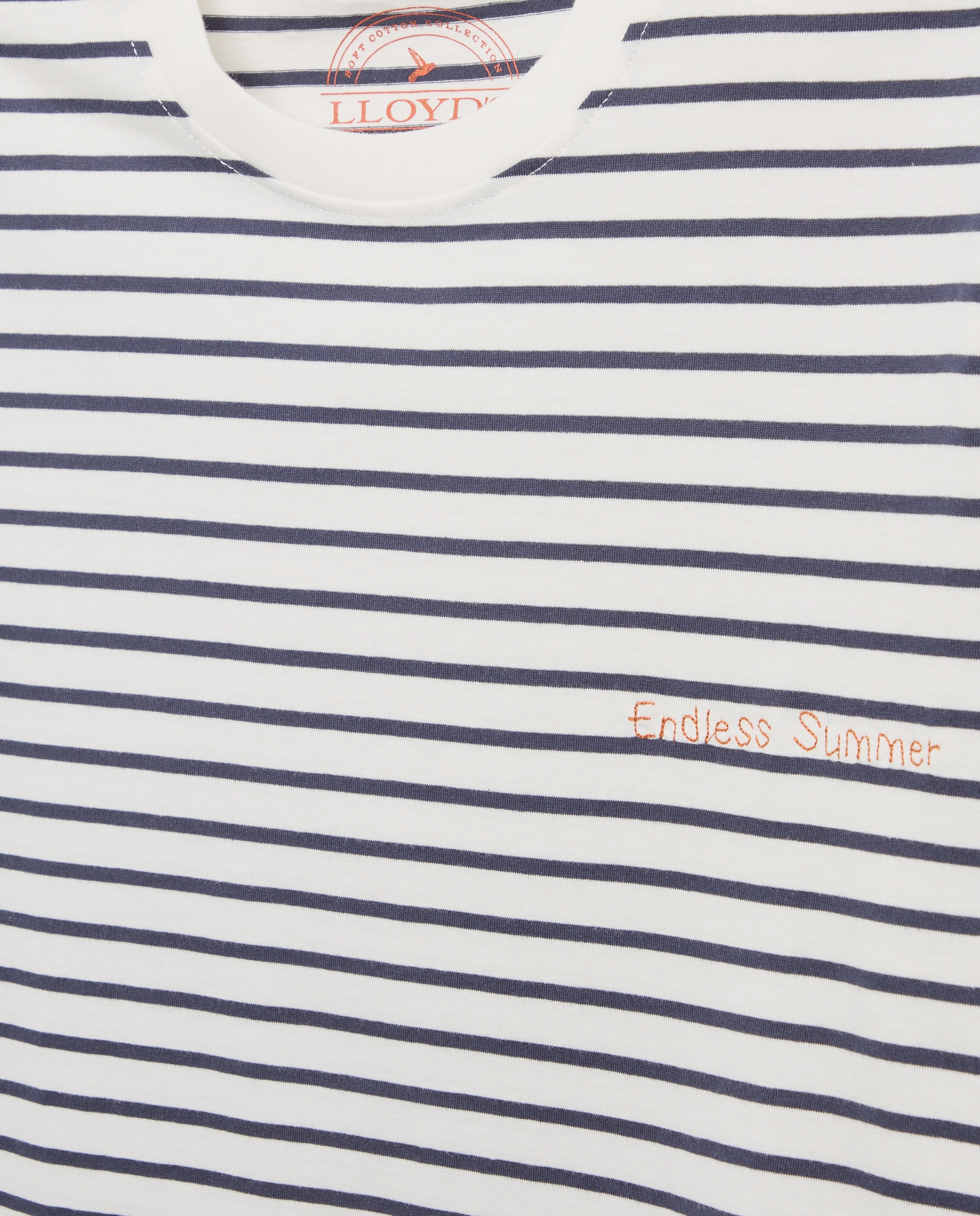 T-shirt às Riscas Azul-5