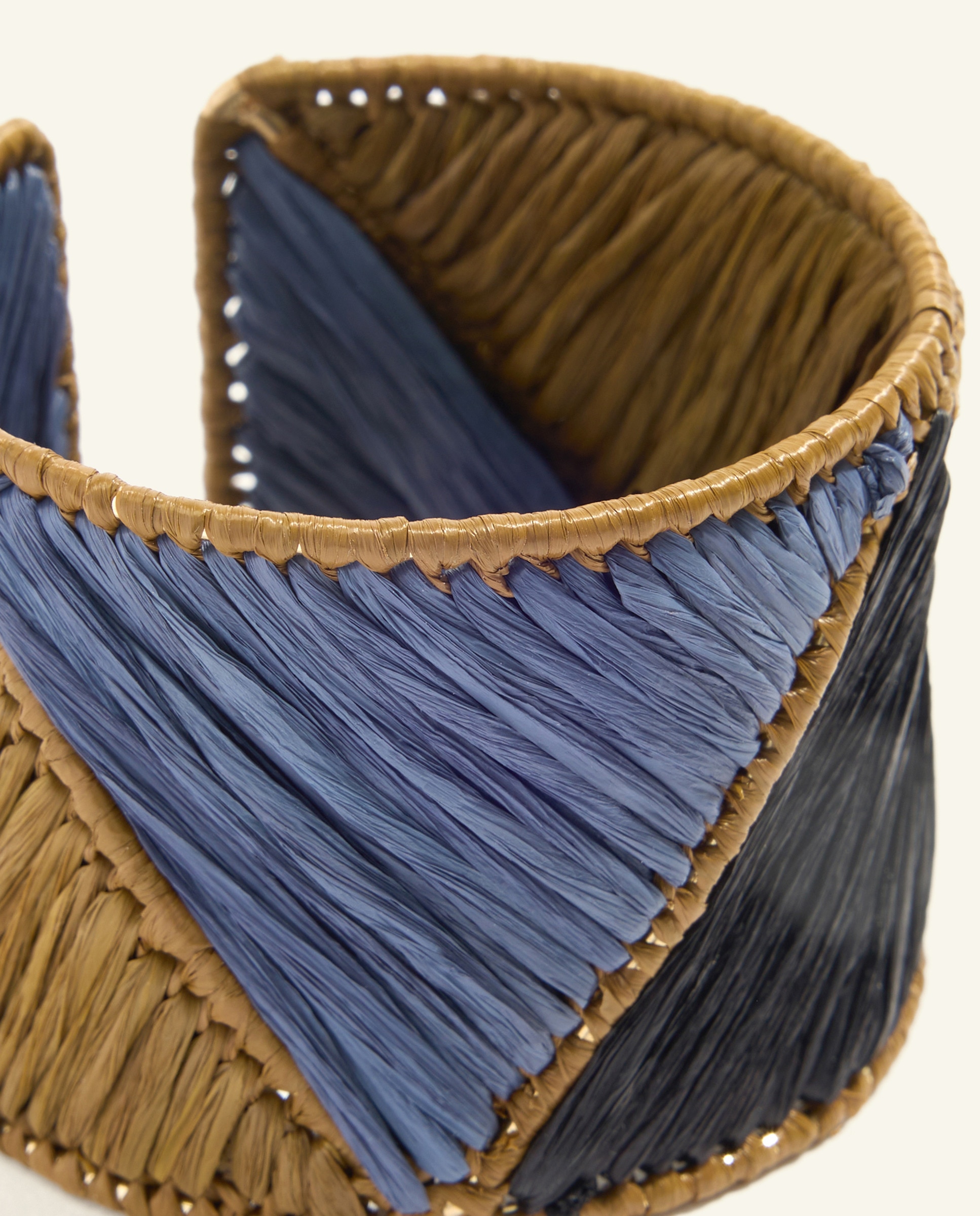 Pulseira de Papel Entrançado Castanho-2