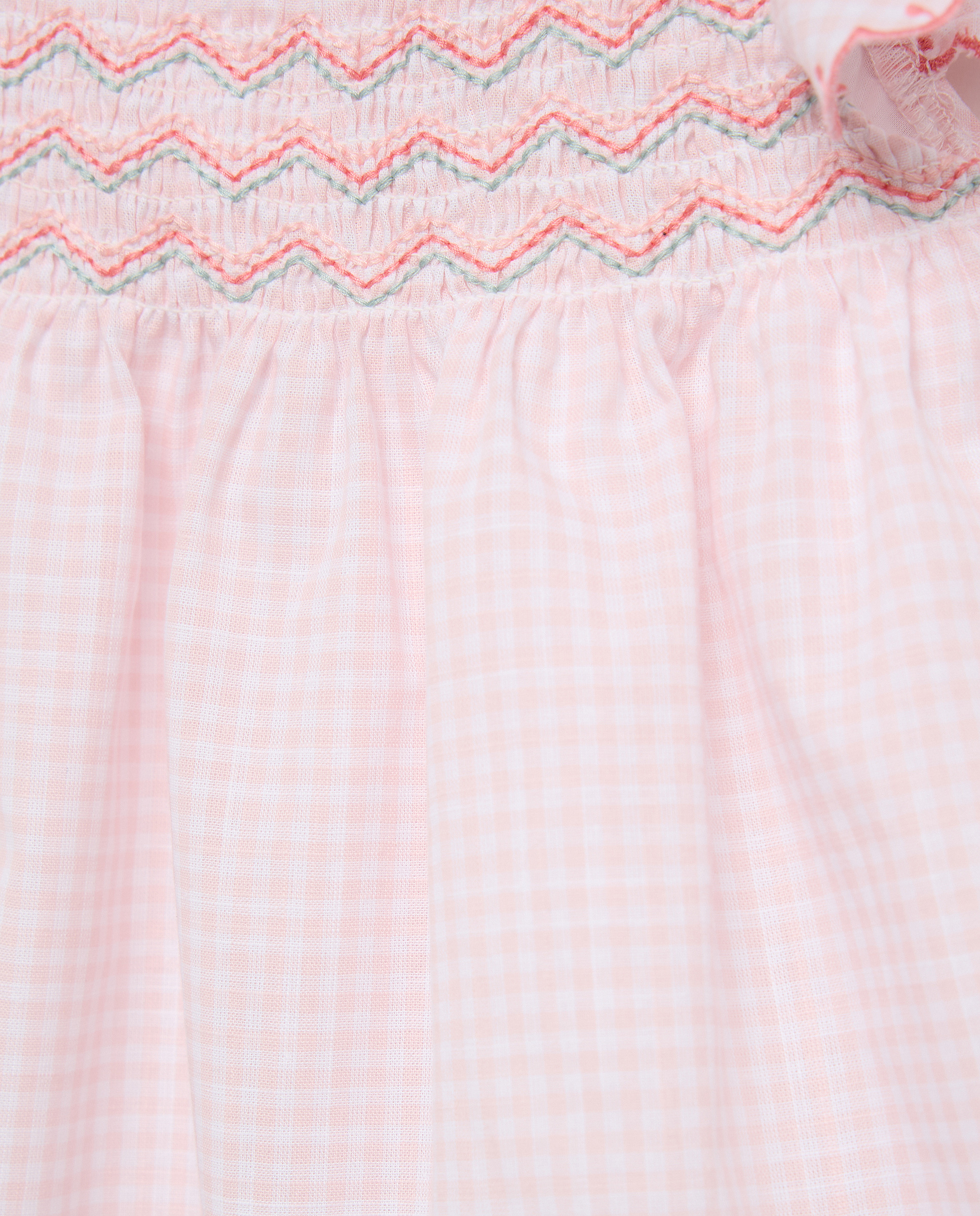 Vestido Vichy de Bebé sem Mangas Coconut El Corte Inglés Rosa-3