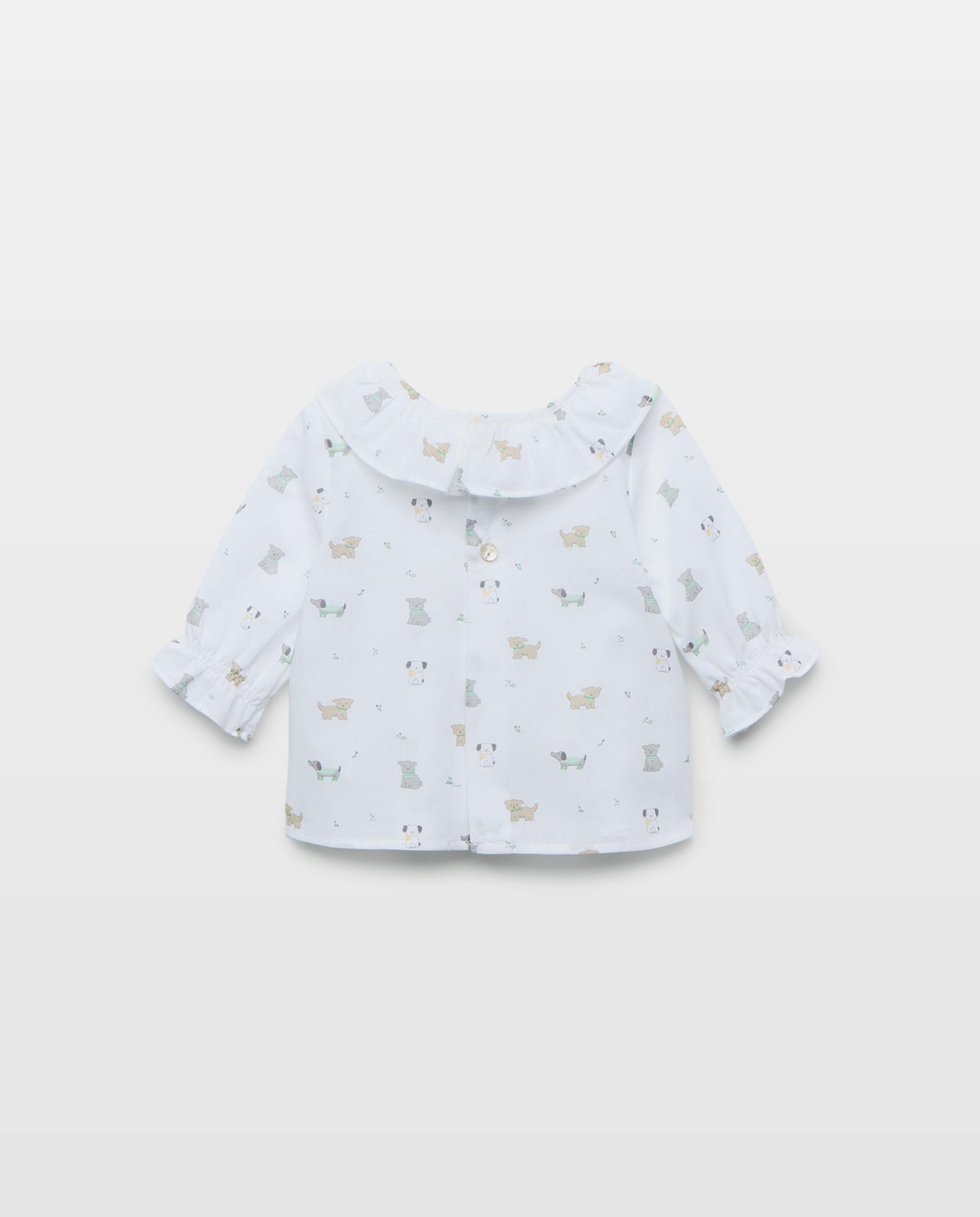 Camisola de Manga Comprida de Bebé com Gola e Estampado de Fantasia Coconut El Corte Inglés Verde-2