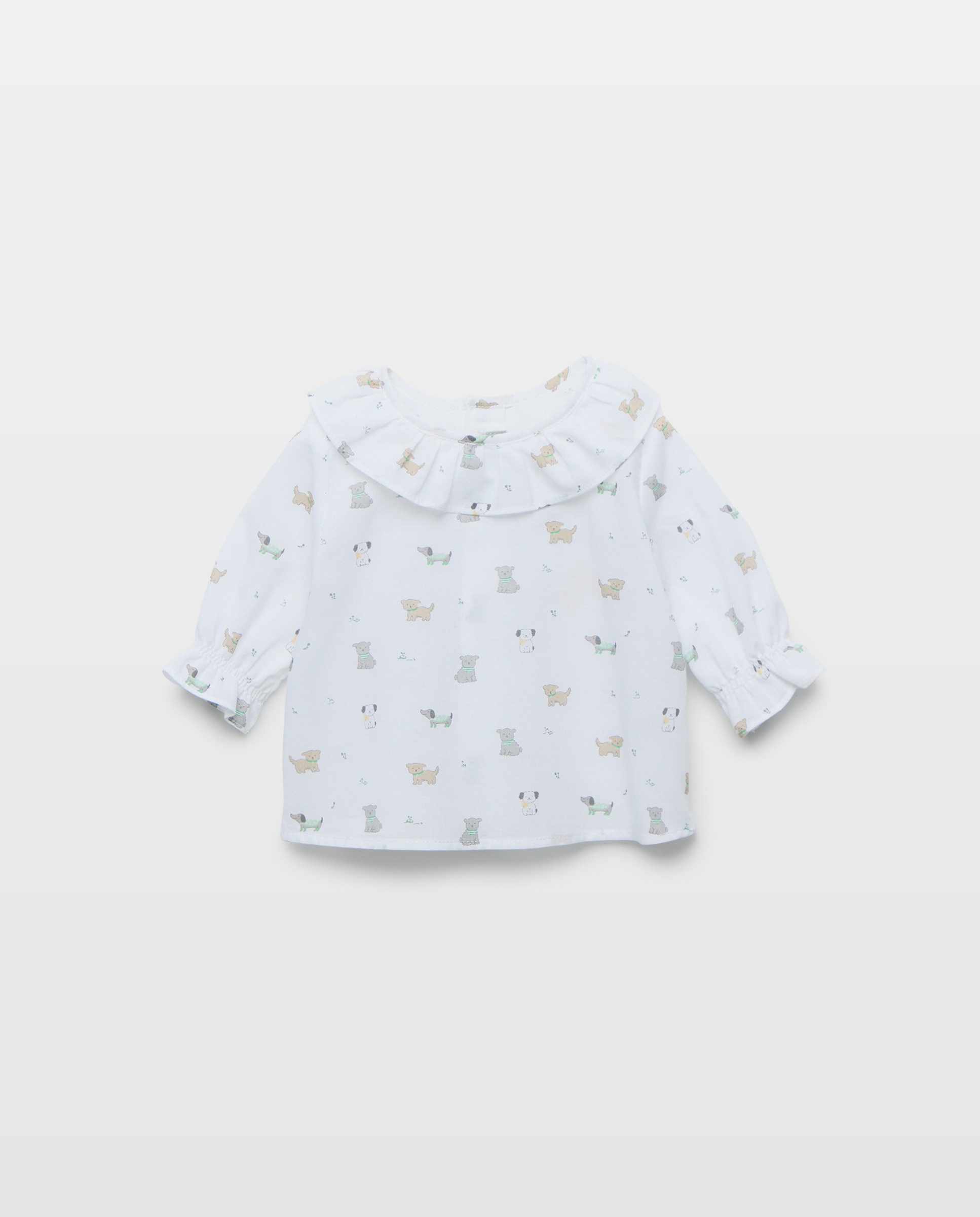 Imagem 0 de Camisola de Manga Comprida de Bebé com Gola e Estampado de Fantasia