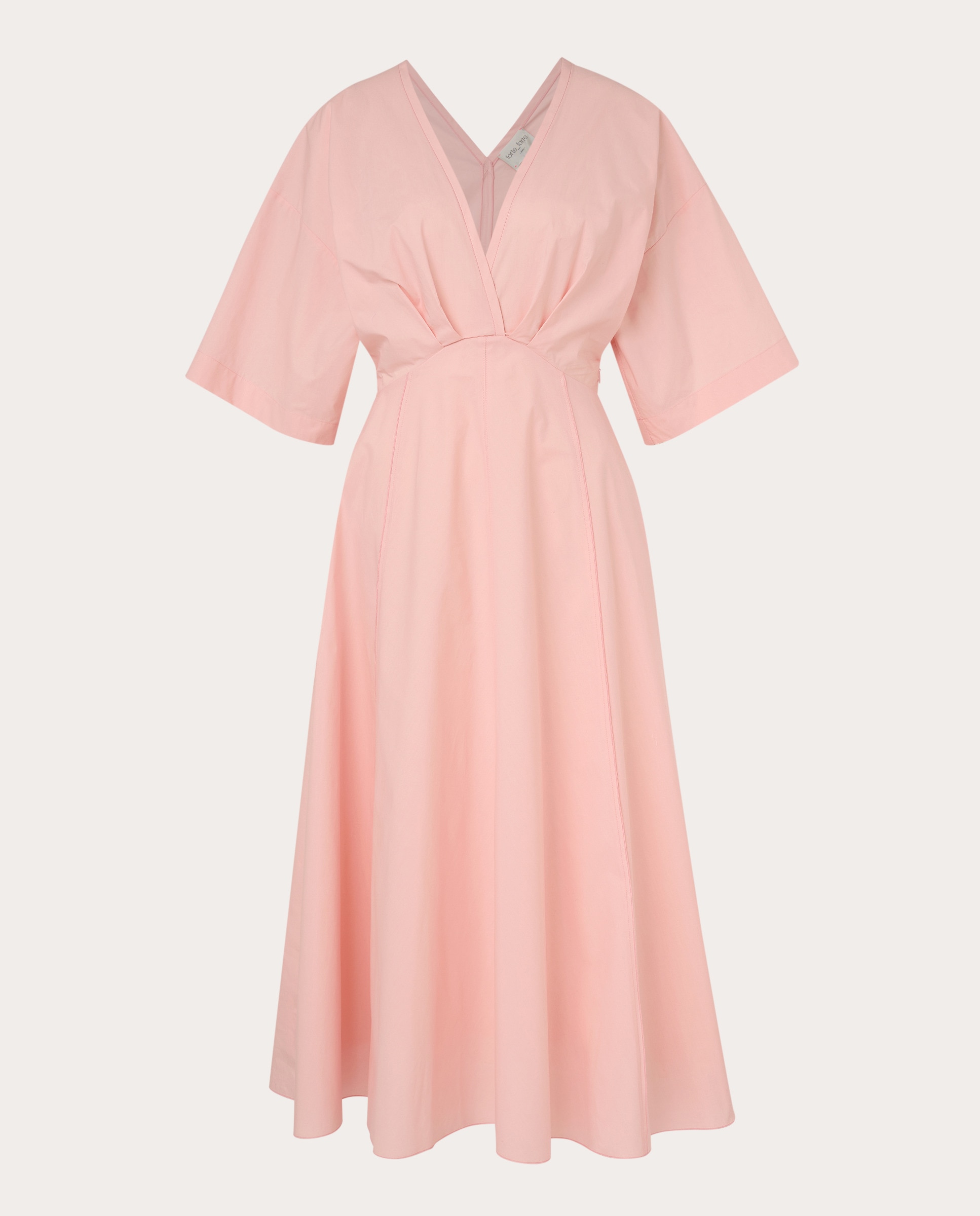 Vestido Comprido de Cupro Rosa-1