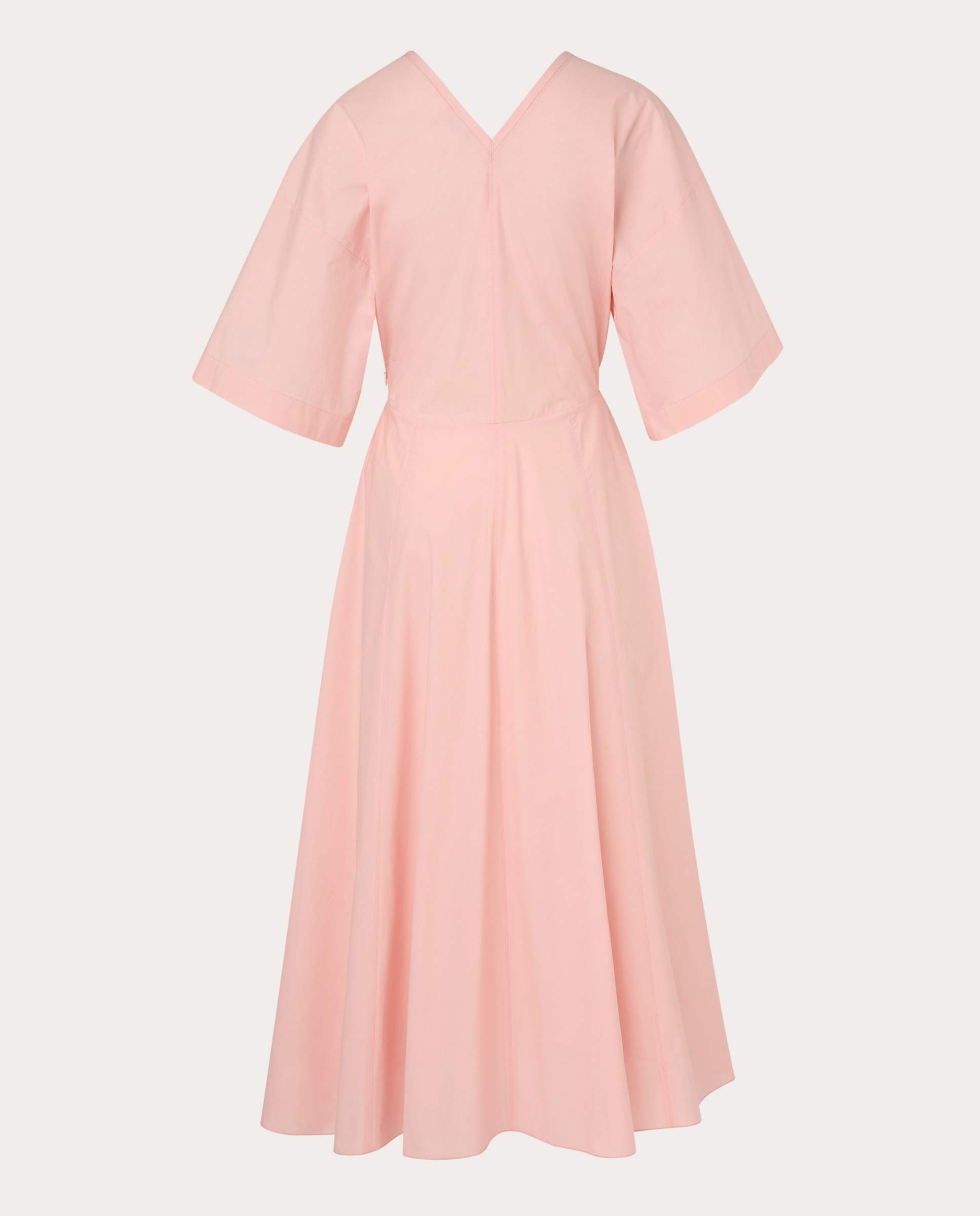 Vestido Comprido de Cupro Rosa-2