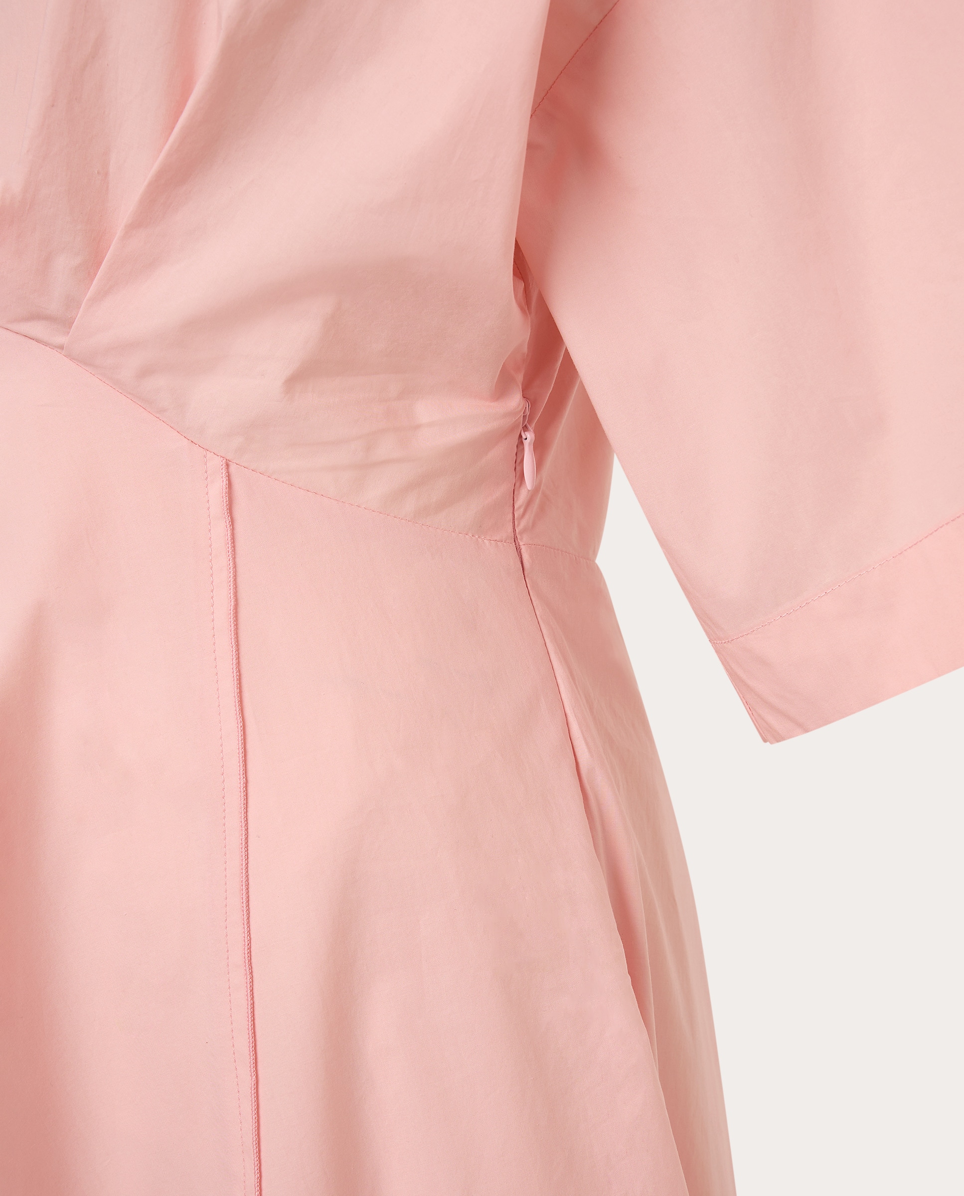 Vestido Comprido de Cupro Rosa-3