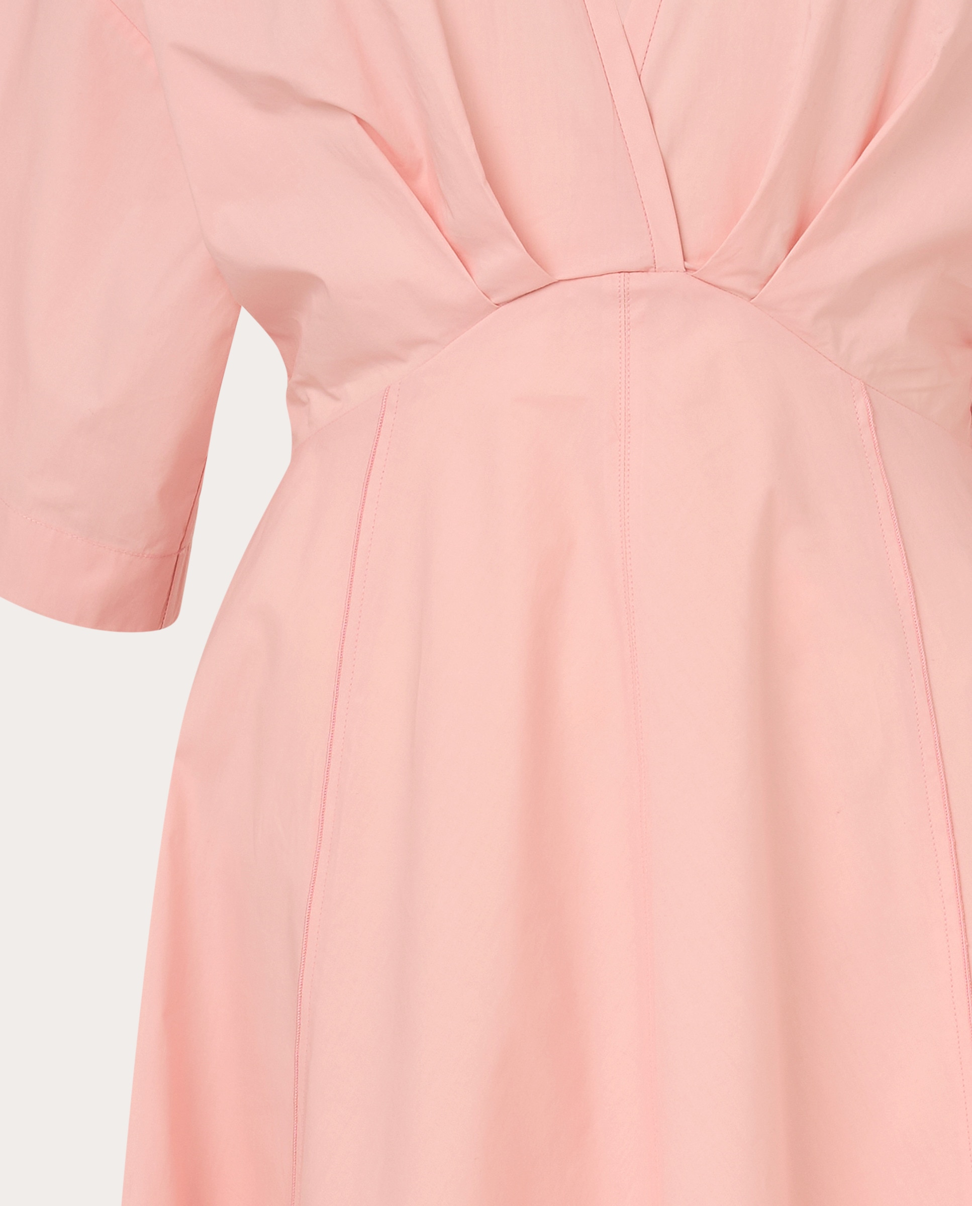 Vestido Comprido de Cupro Rosa-4