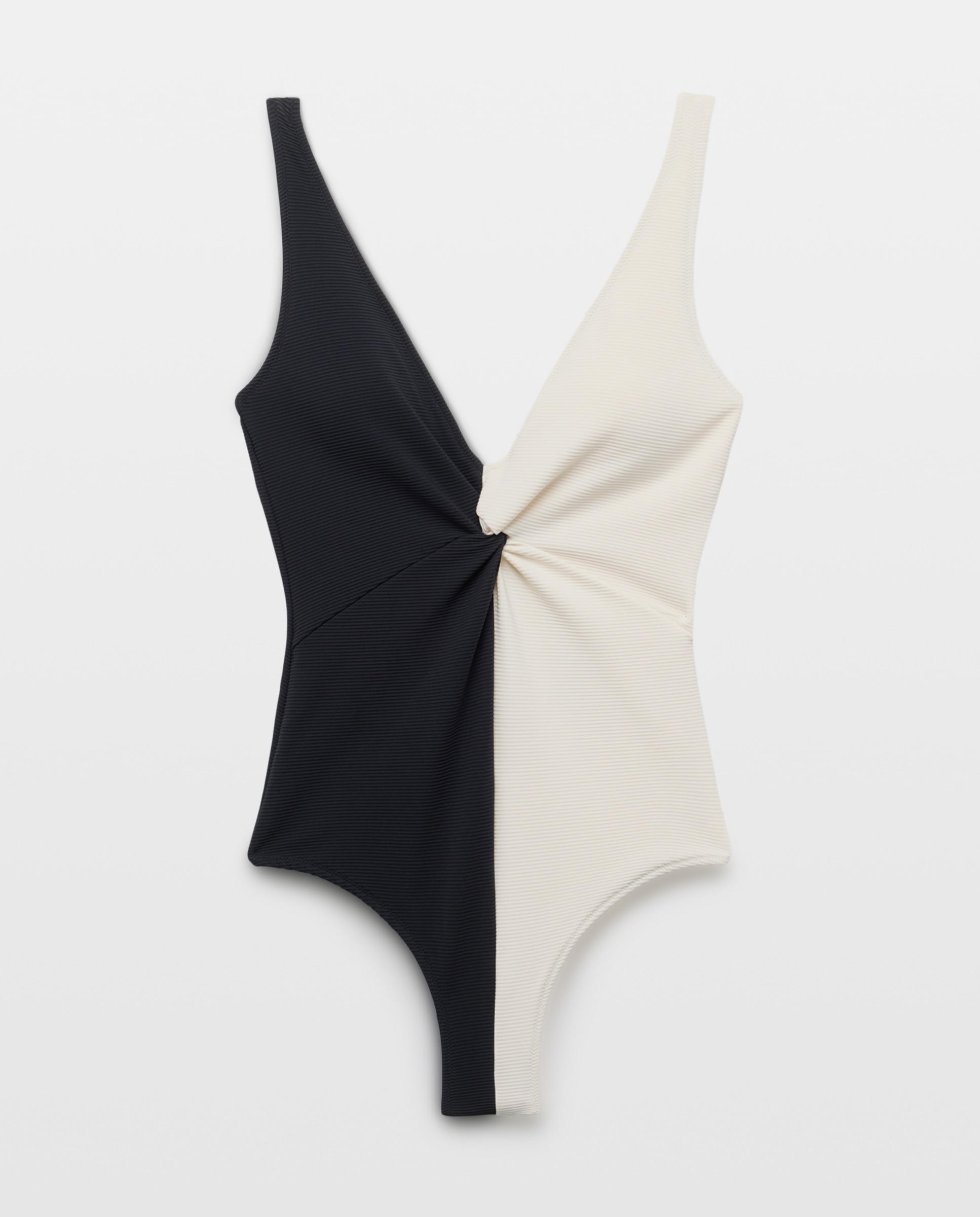 Imagem 0 de Fato de Banho com Decote em Bico Bicolor