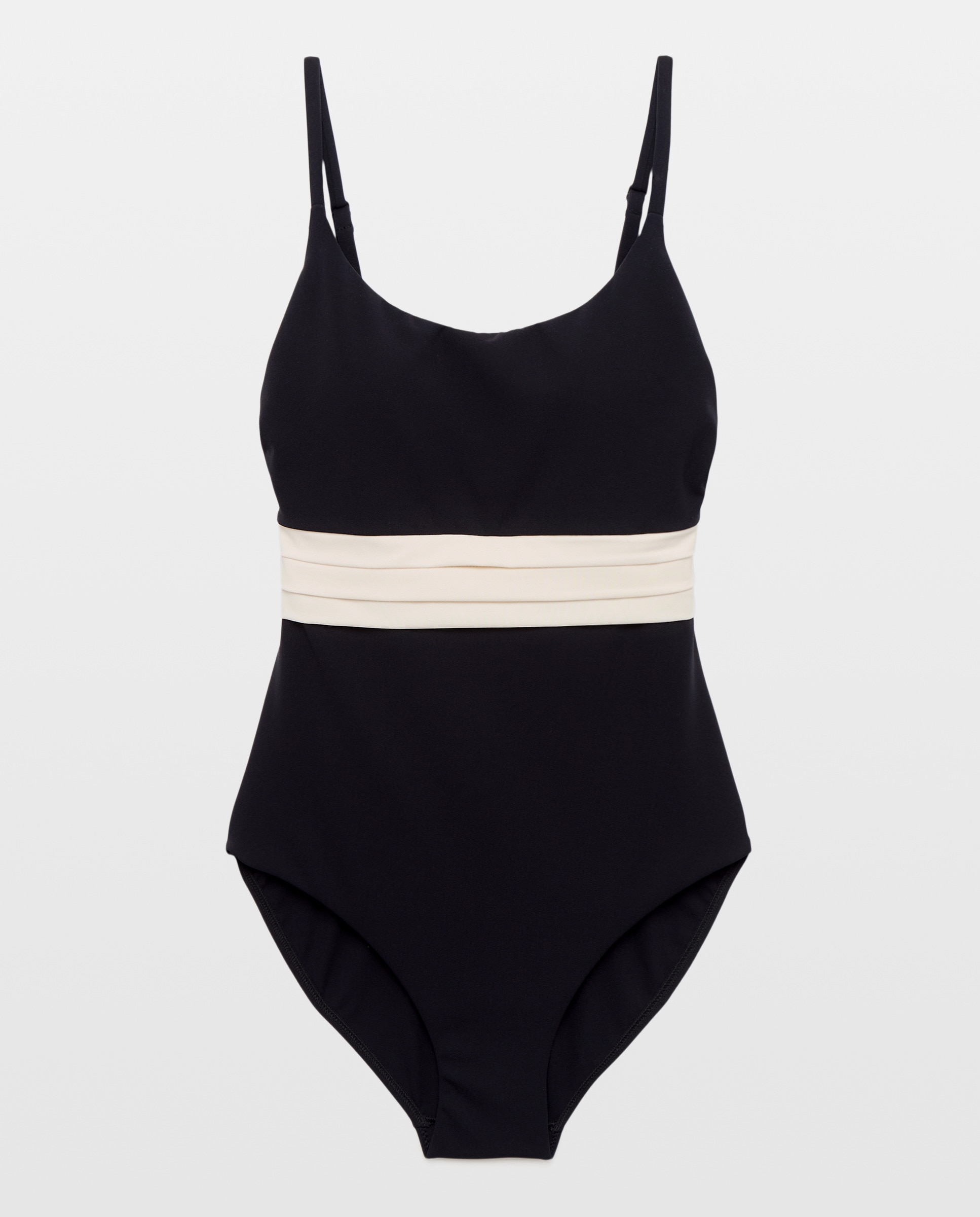 Fato de Banho Redutor com Contraste Preto-4