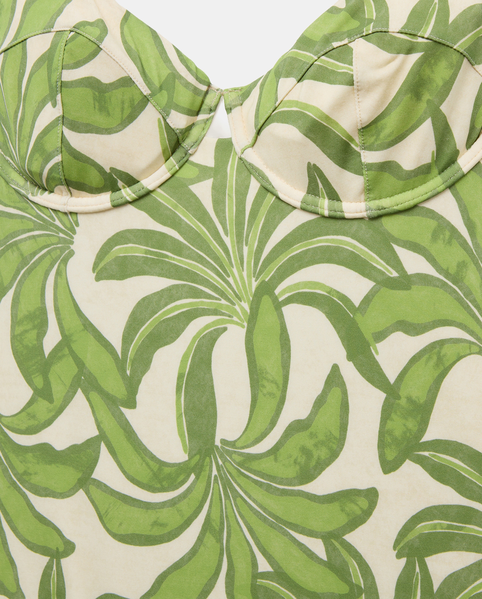 Fato de Banho Estampado com Aro e Copa B Verde-5