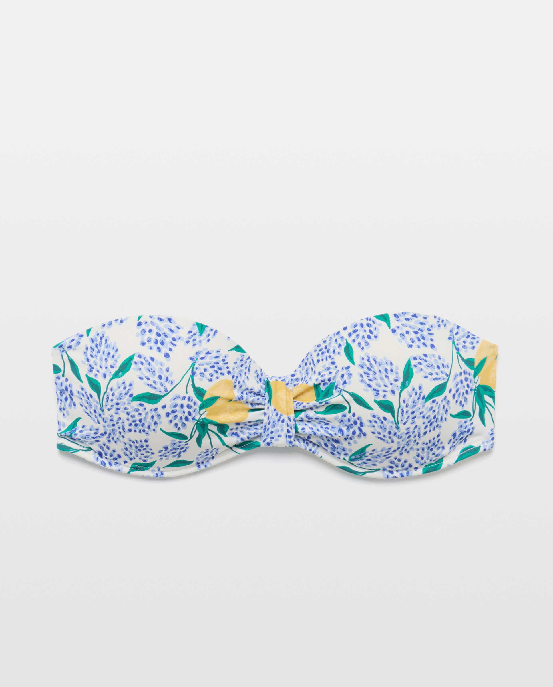 Top de Biquíni Bandeau Push-Up Branco-4