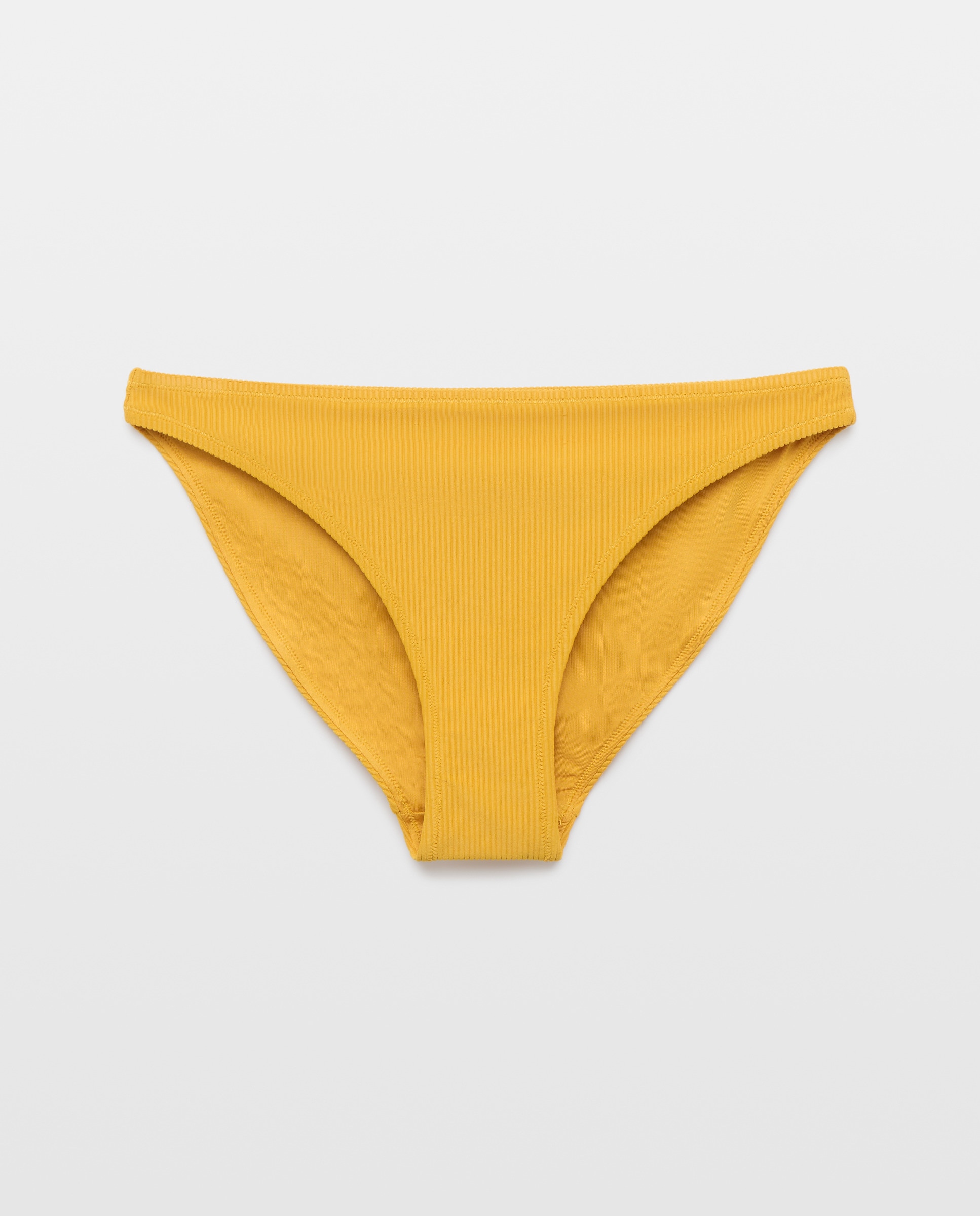 Cueca de biquíni de cintura subida 300 Amarelo-4
