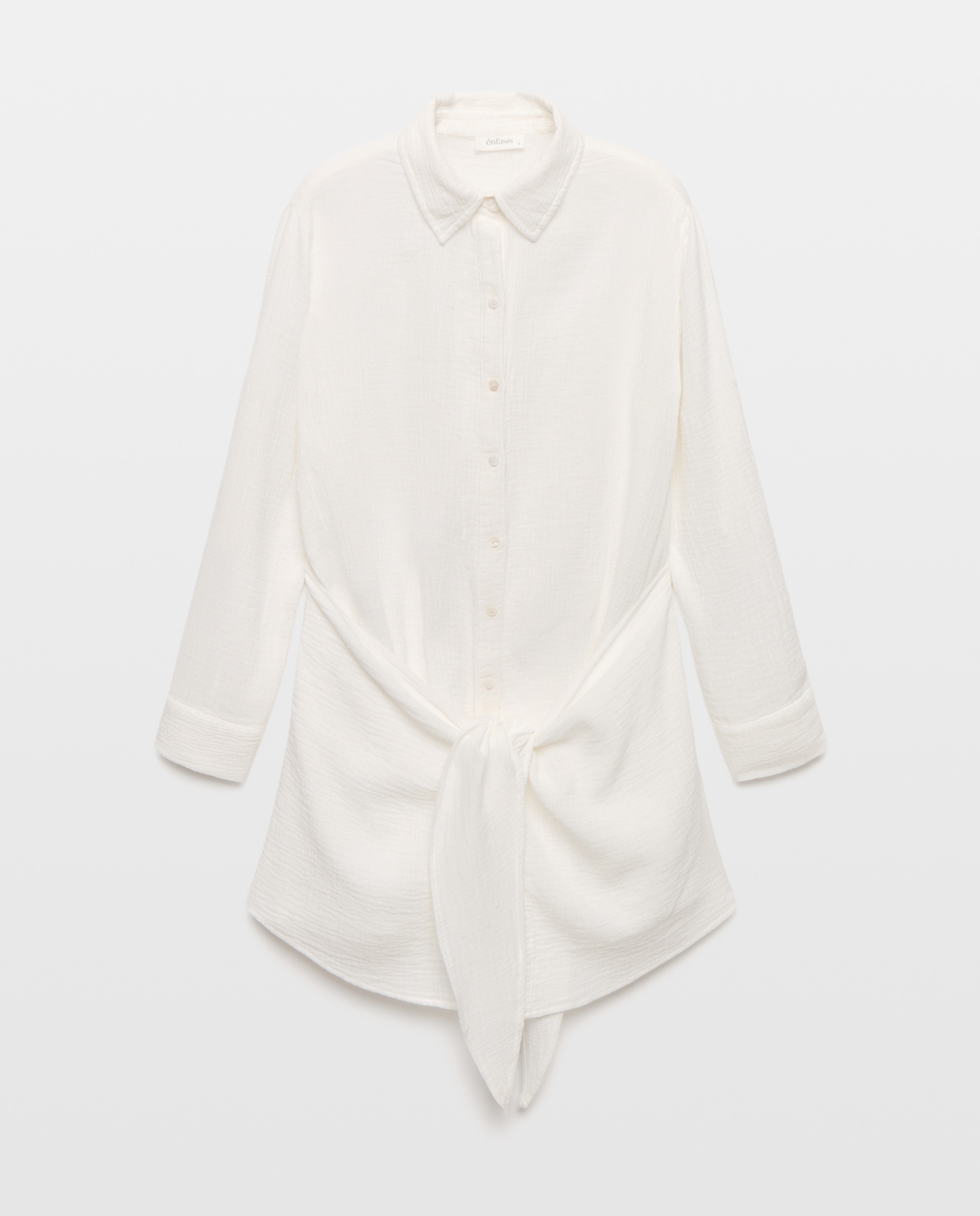 Camisa com Detalhe à Frente 120 Cru-4