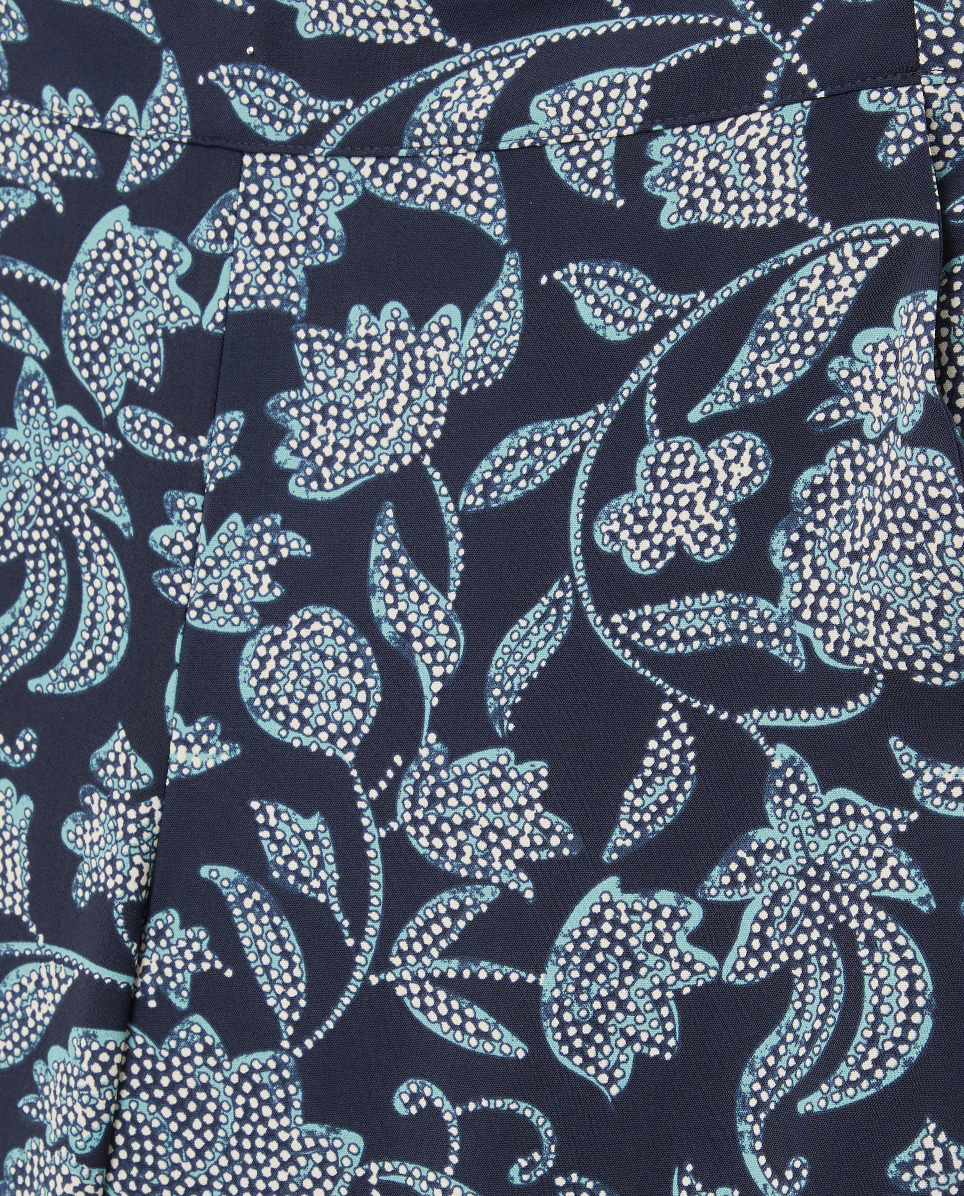 Calças Largas com Lavagem Azul-5