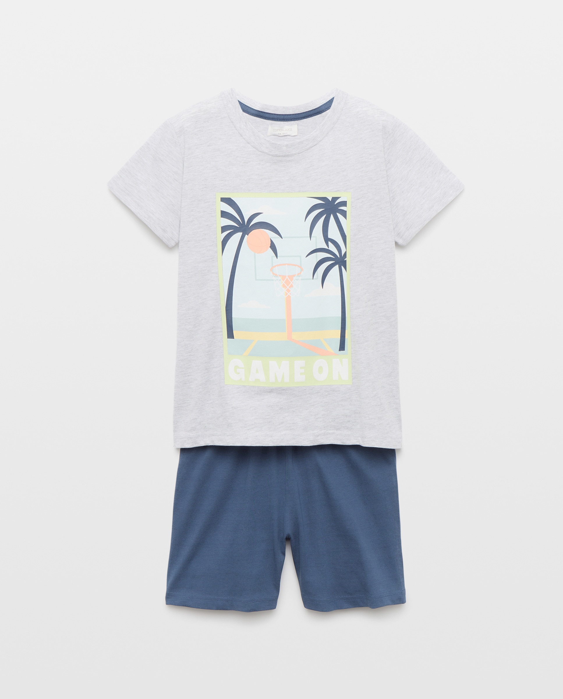 Pijama Curto com Estampado de Fantasia Cotton Juice Preto-4