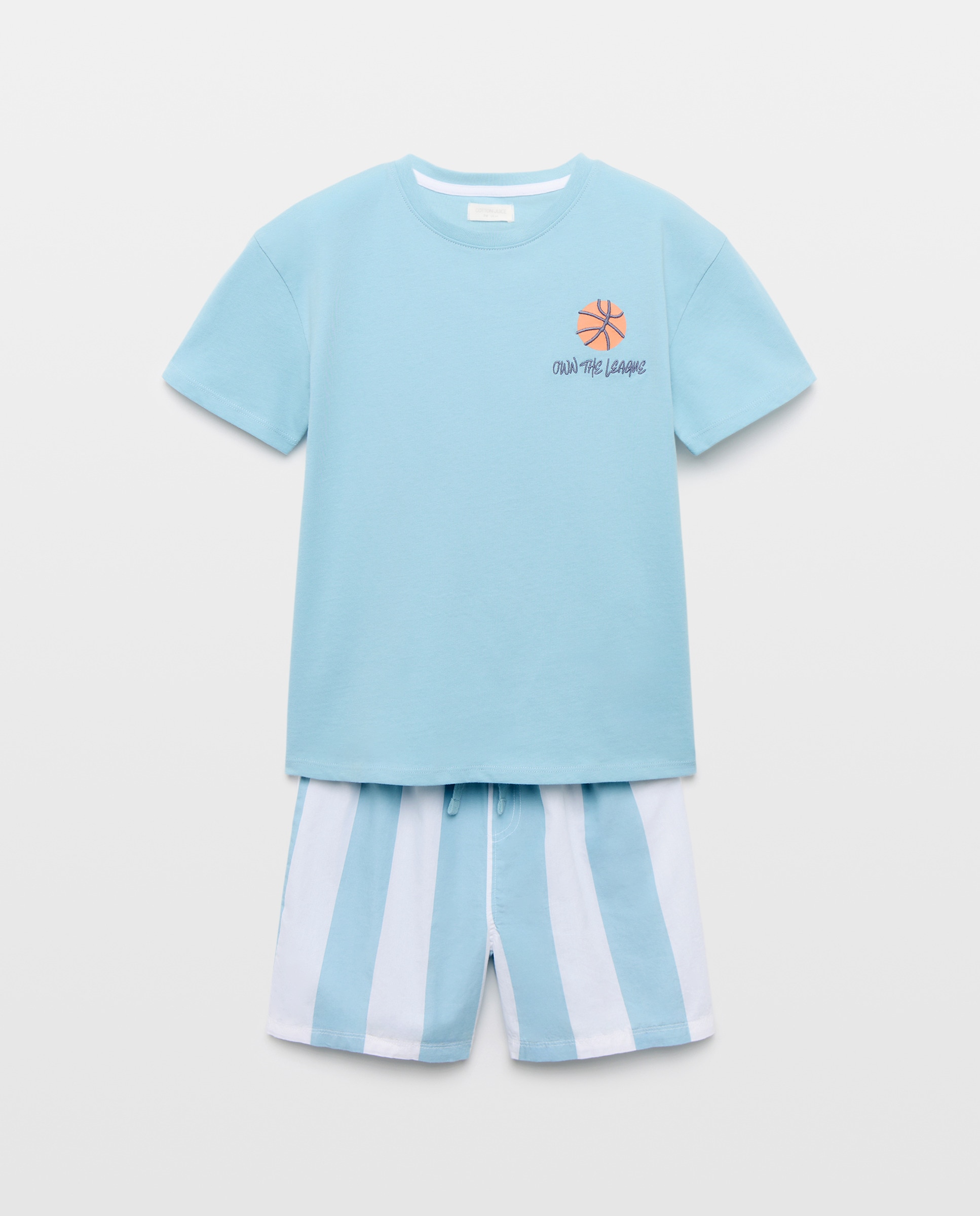 Imagem 0 de Pijama Curto Misto com Estampado de Fantasia