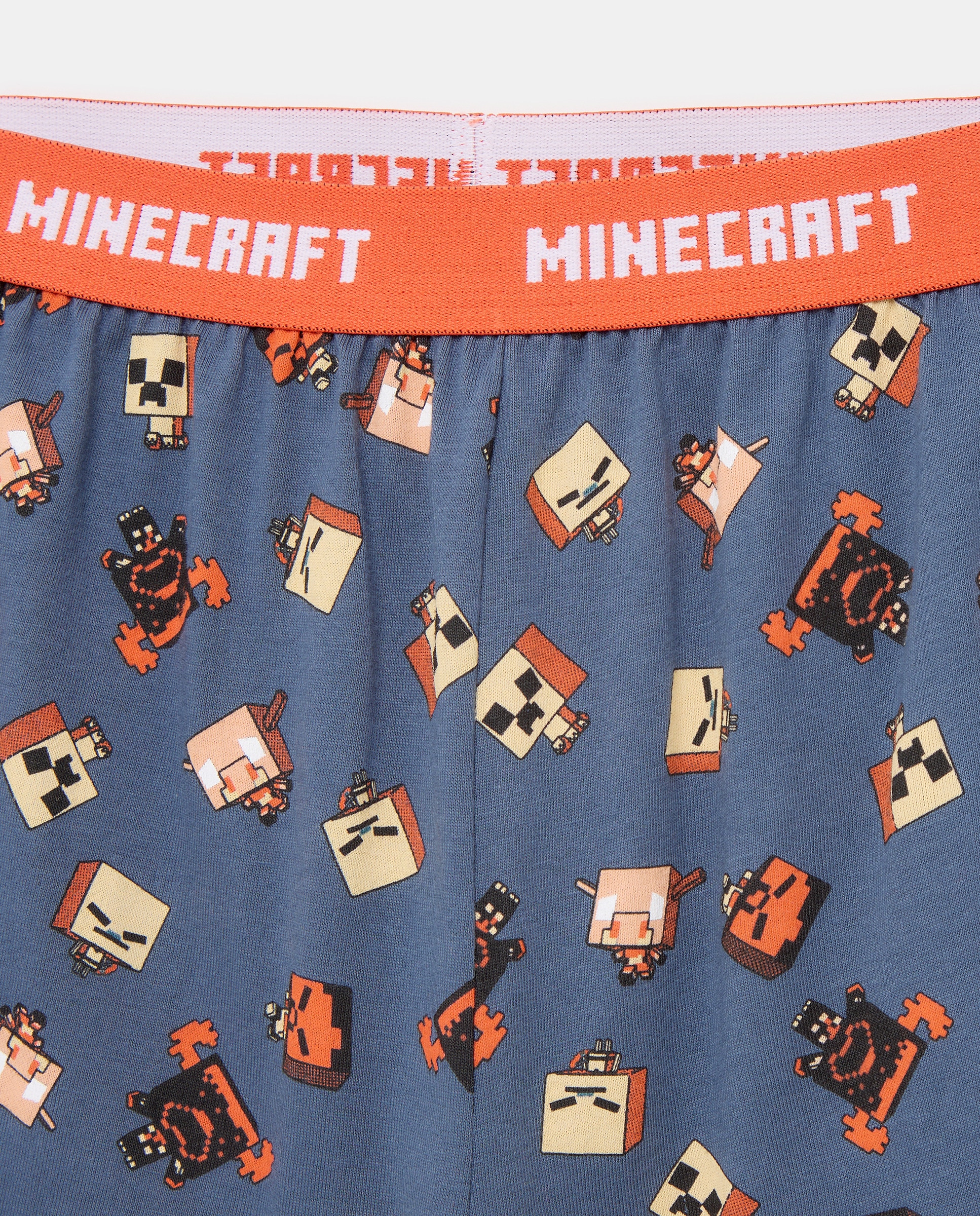 Calções com Estampado Minecraft Azul-marinho-5