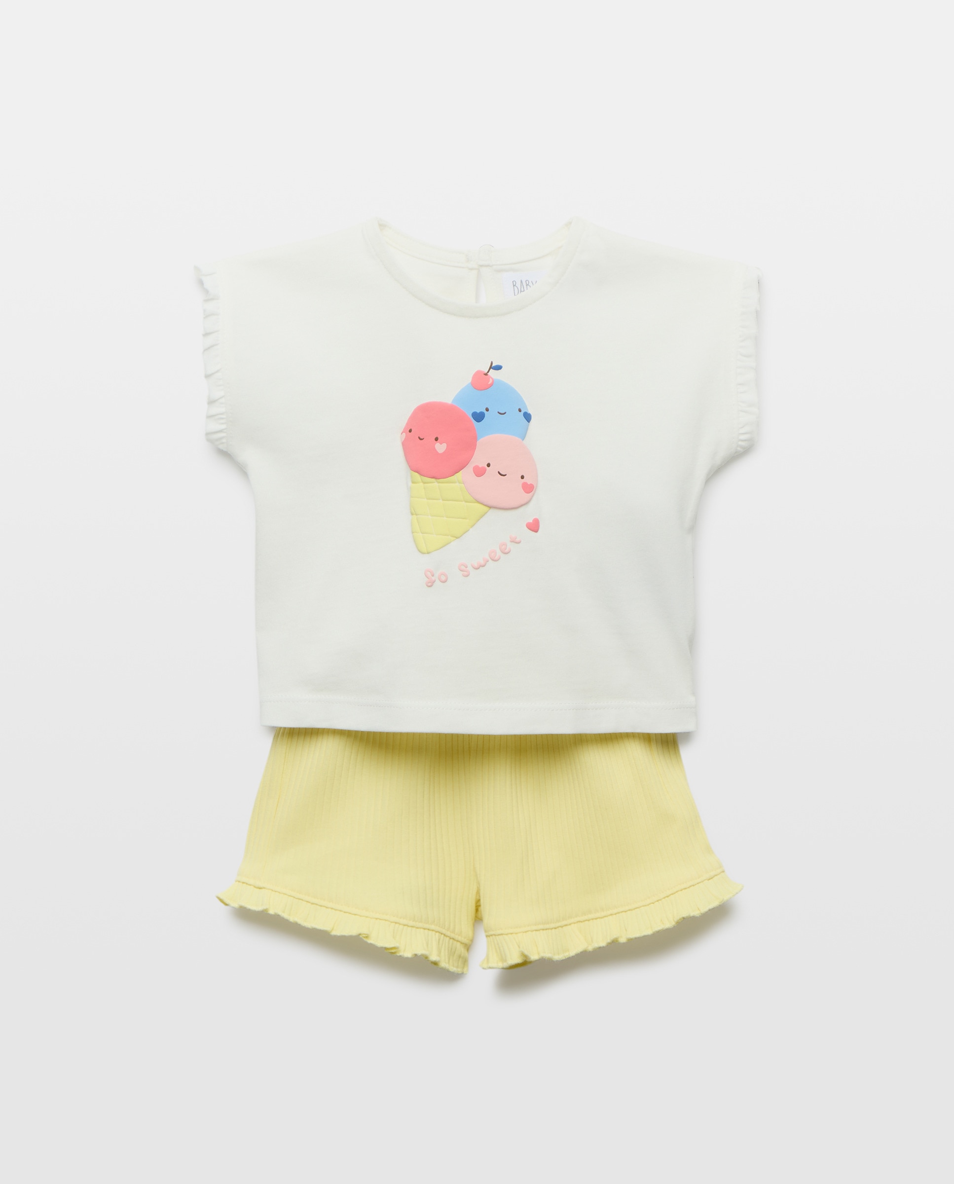 Imagem 0 de Conjunto de 2 Peças Curto Circular de Bebé