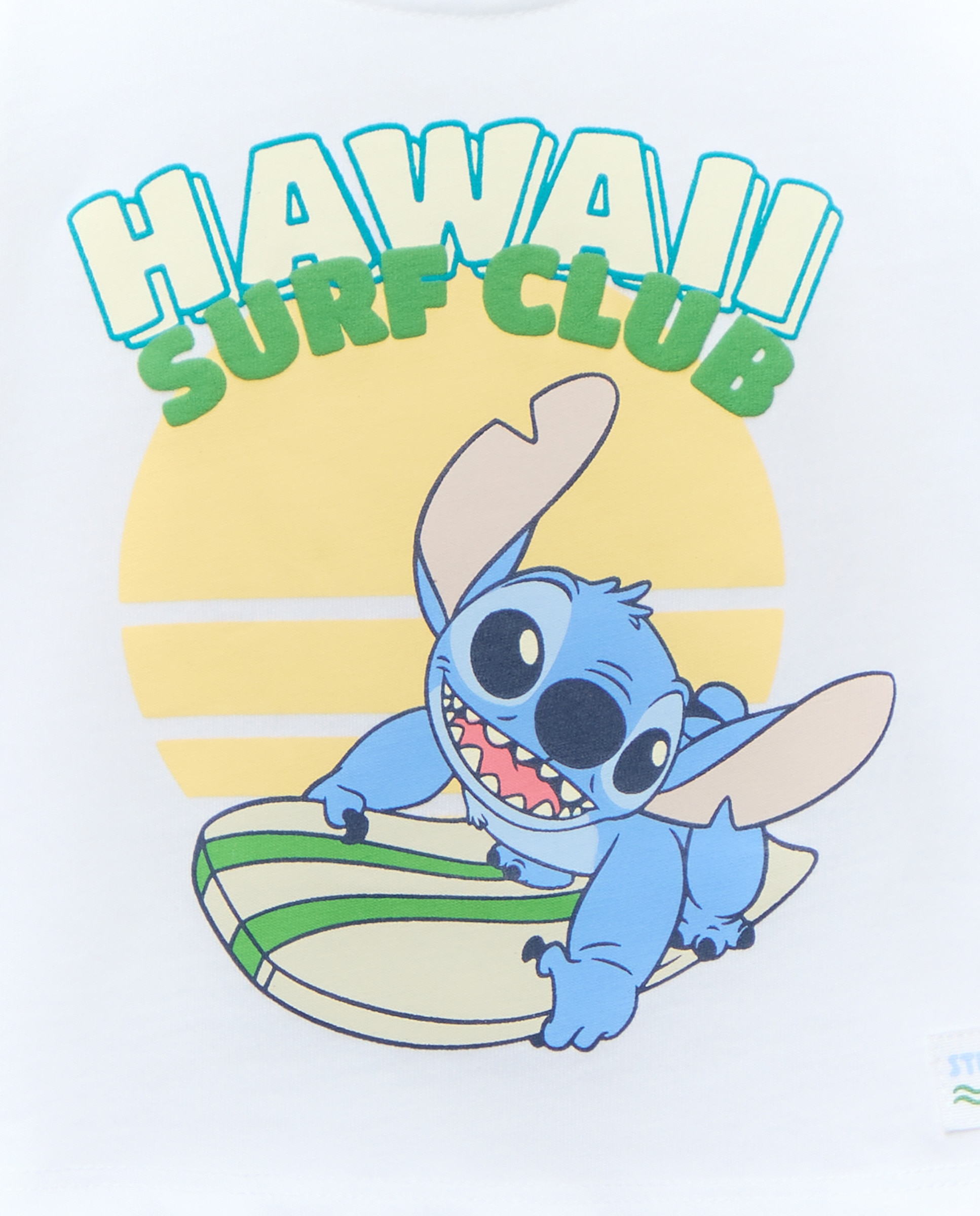 T-shirt de Manga Curta Lilo e Stitch de Bebé Branco-3