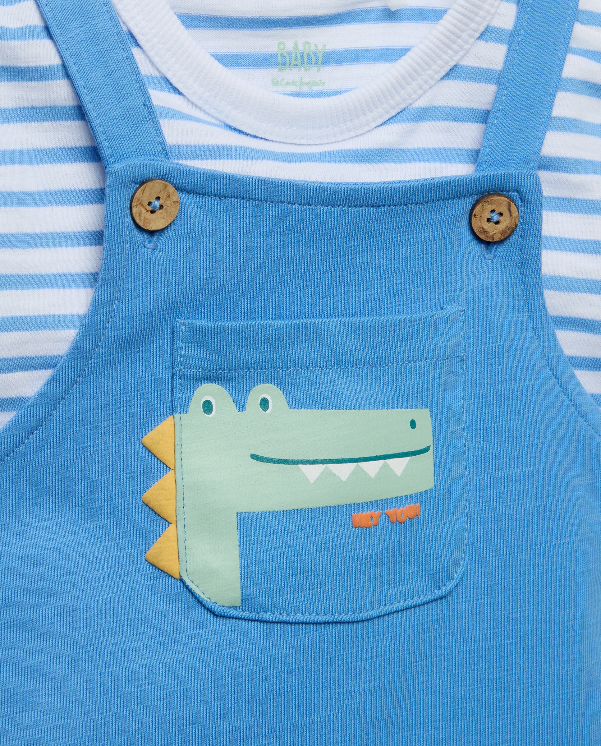 Conjunto de 2 Peças Curto de Bebé 400 Azul-4
